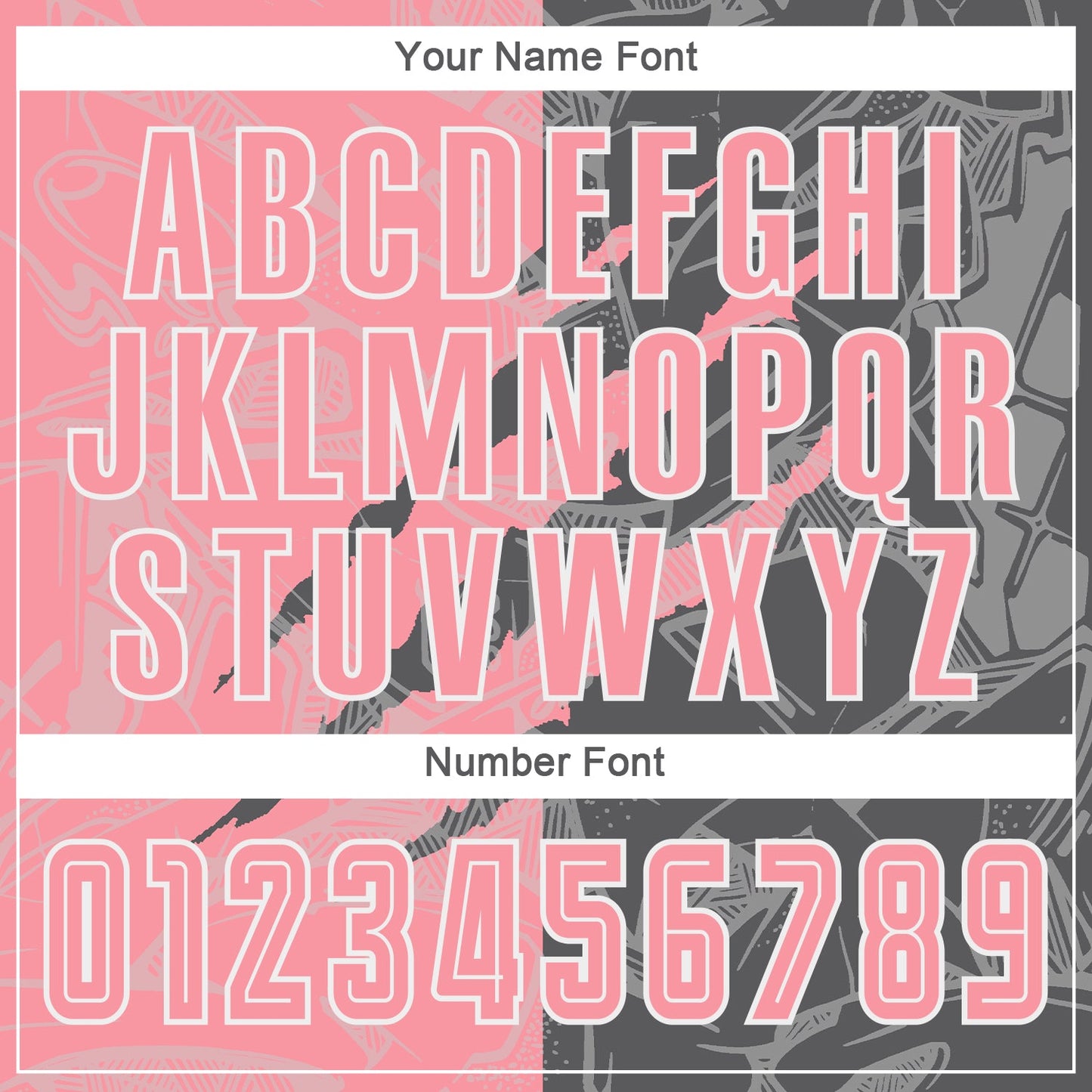 Custom Graffiti Pattern Medium Pink-Steel Gray Scratch Sublimation Soccer Uniform Jersey - Sky-Custom