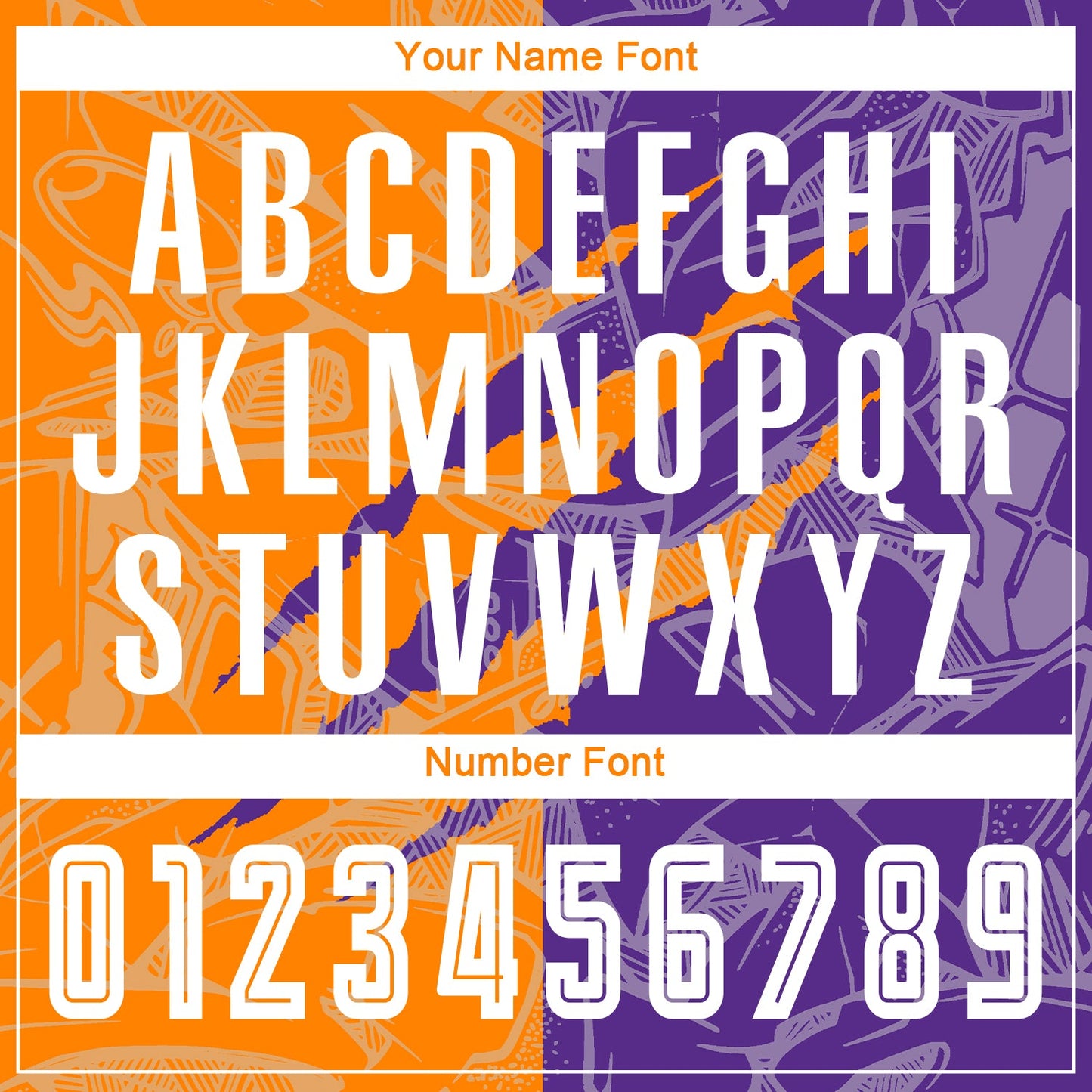 Custom Graffiti Pattern Bay Orange-Purple Scratch Sublimation Soccer Uniform Jersey - Sky-Custom