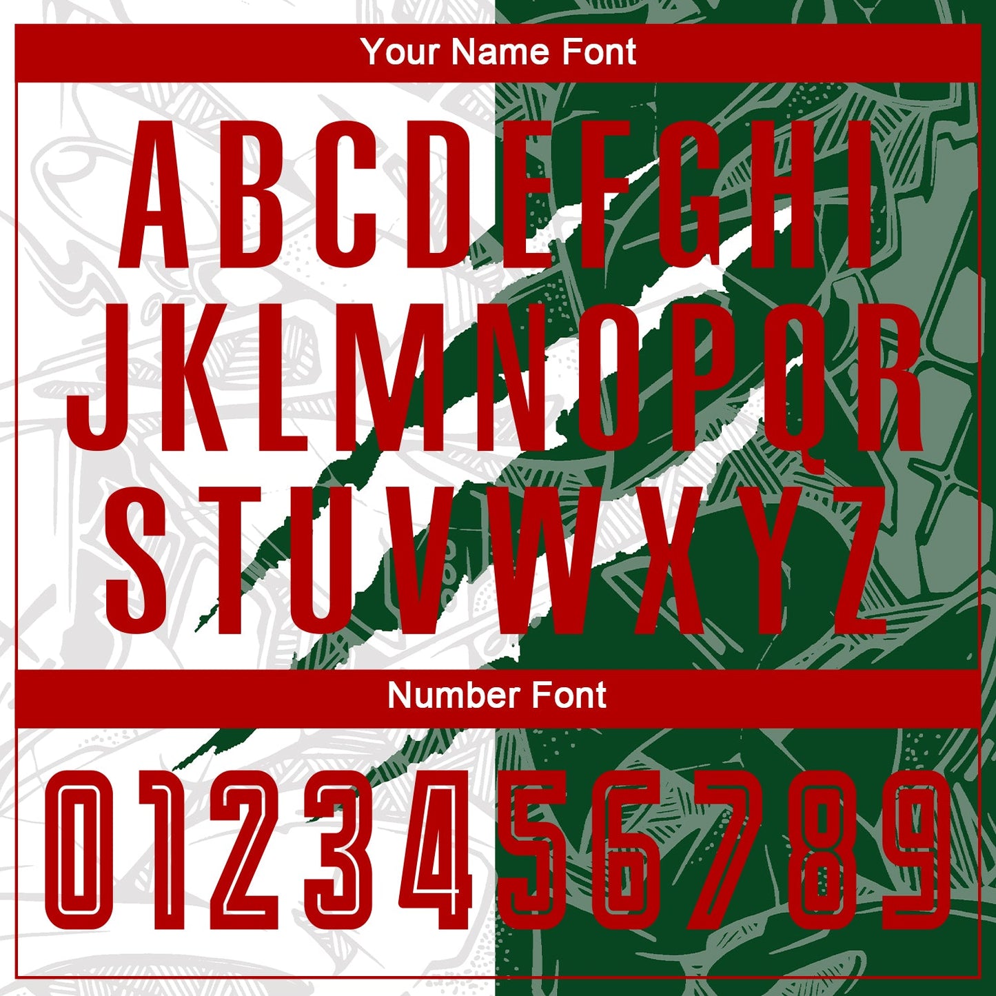 Custom Graffiti Pattern Red-Green Scratch Sublimation Soccer Uniform Jersey - Sky-Custom