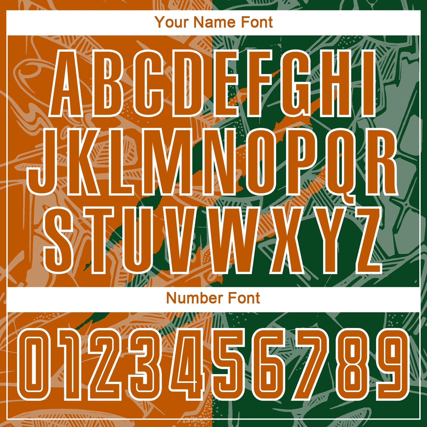Custom Graffiti Pattern Texas Orange-Green Scratch Sublimation Soccer Uniform Jersey - Sky-Custom