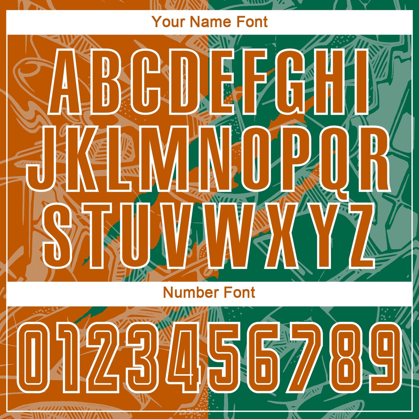 Custom Graffiti Pattern Texas Orange-Kelly Green Scratch Sublimation Soccer Uniform Jersey - Sky-Custom