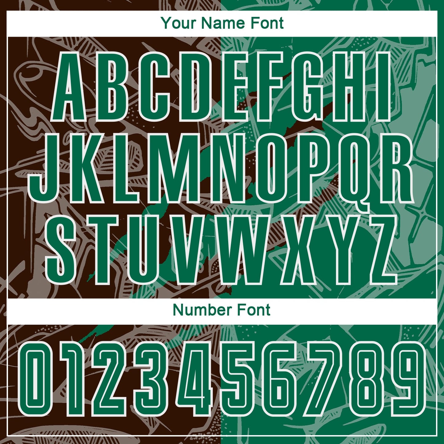 Custom Graffiti Pattern Kelly Green-Brown Scratch Sublimation Soccer Uniform Jersey - Sky-Custom