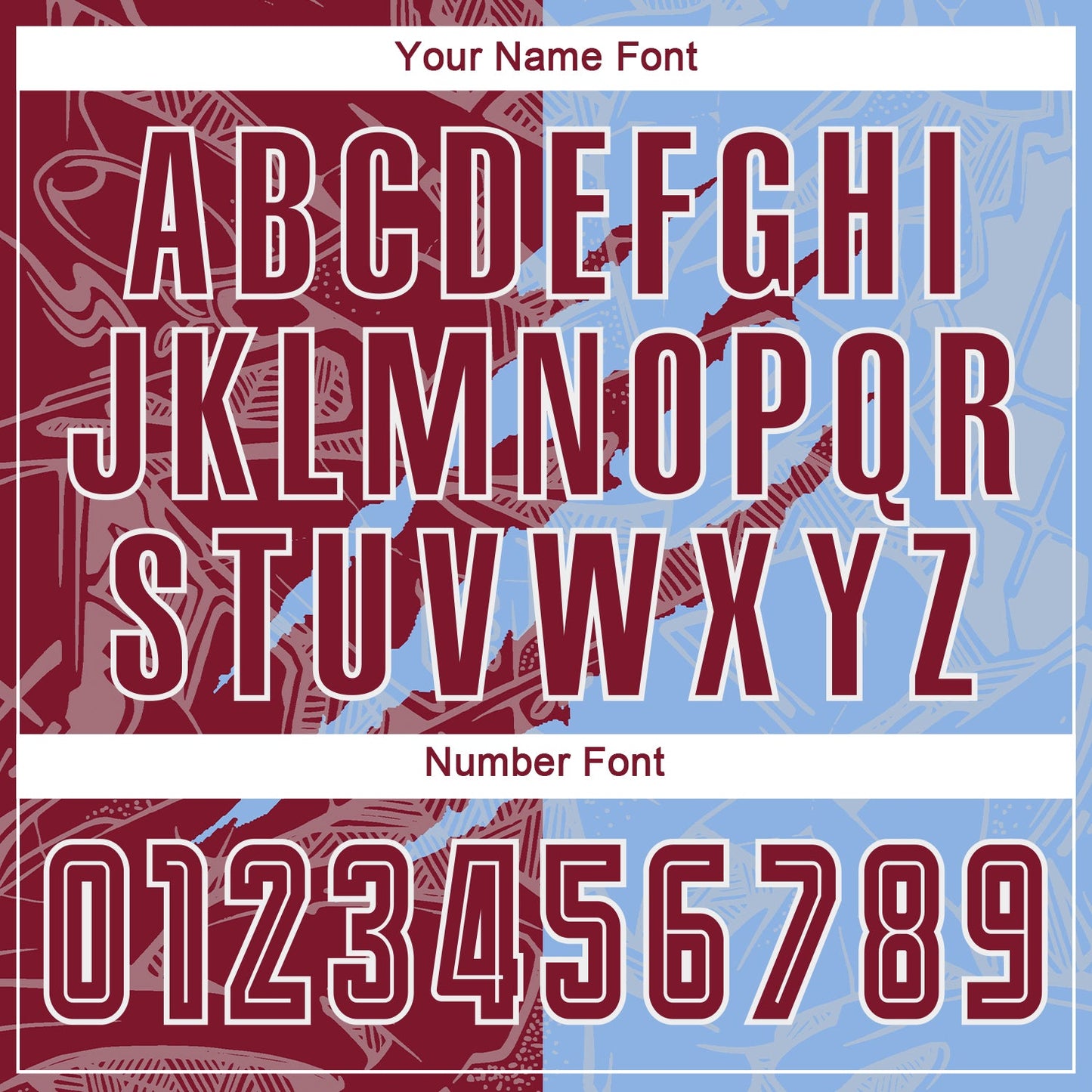Custom Graffiti Pattern Crimson-Light Blue Scratch Sublimation Soccer Uniform Jersey - Sky-Custom