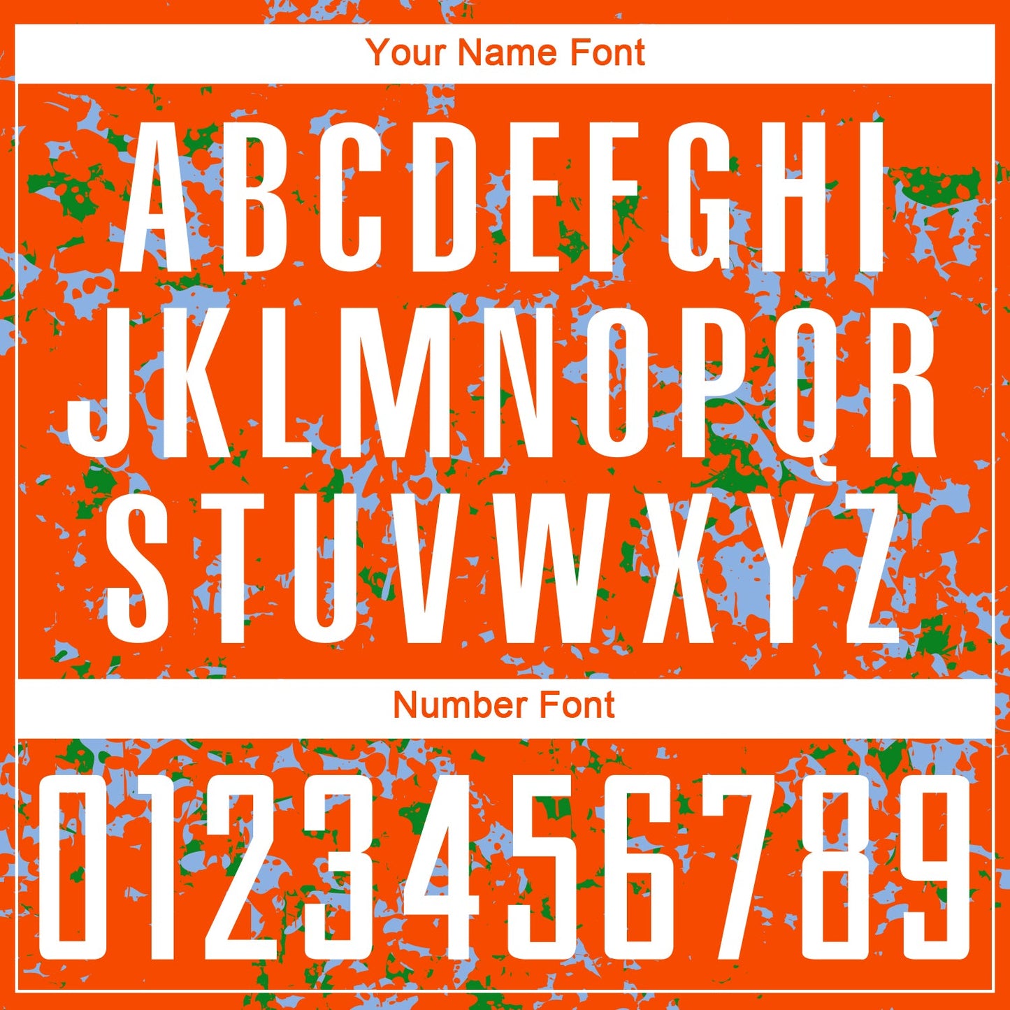 Custom Orange Light Blue-Grass Green Abstract Fragment Art Sublimation Soccer Uniform Jersey - Sky-Custom