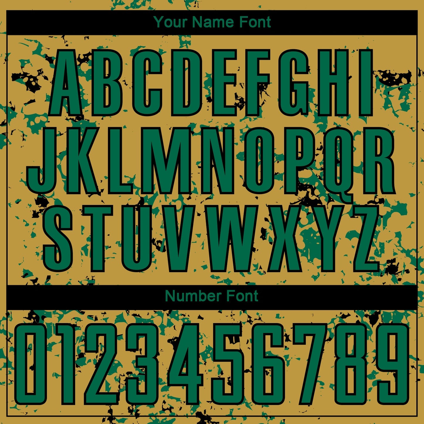 Custom Old Gold Kelly Green-Black Abstract Fragment Art Sublimation Soccer Uniform Jersey - Sky-Custom