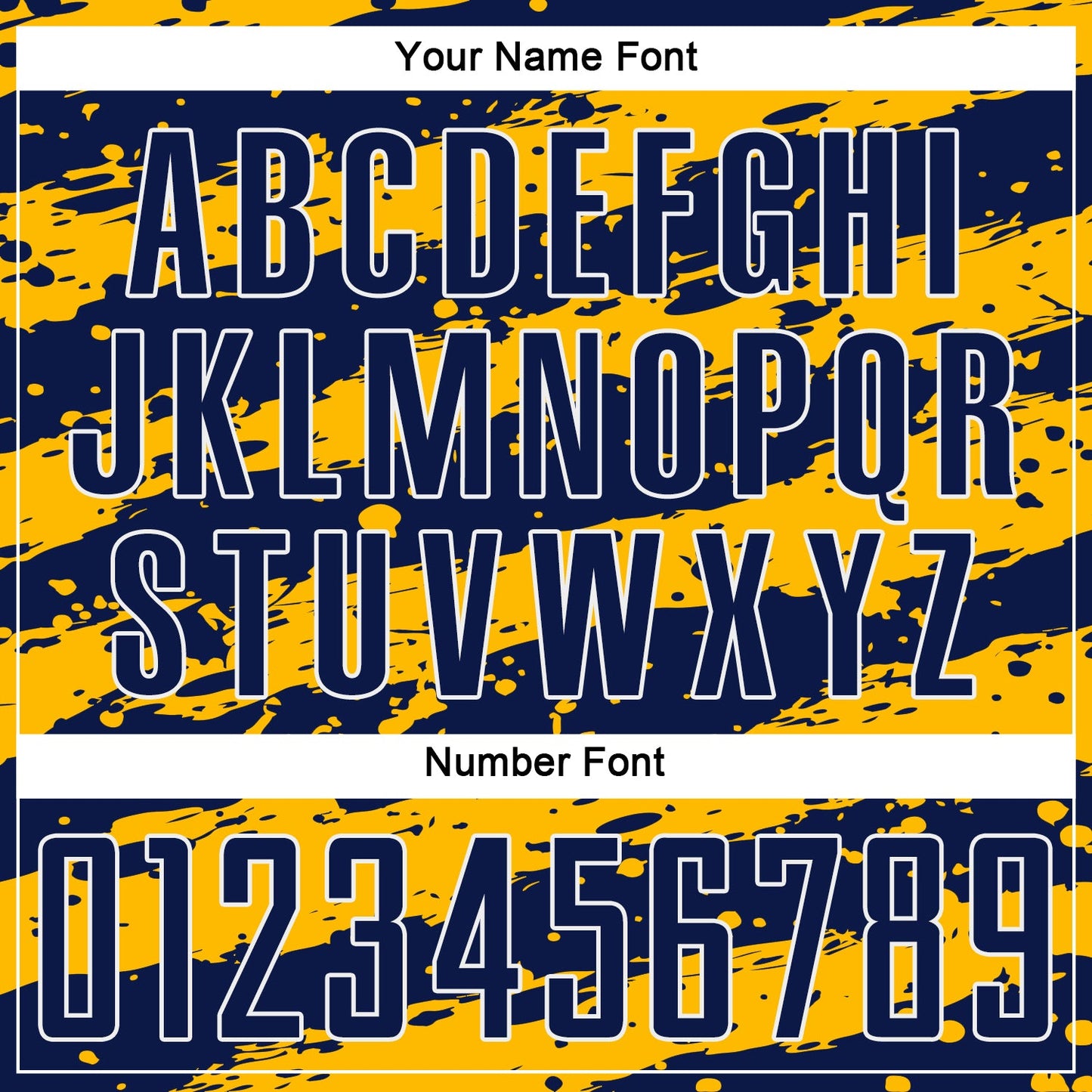 Custom Navy Gold-White Splash Sublimation Soccer Uniform Jersey - Sky-Custom