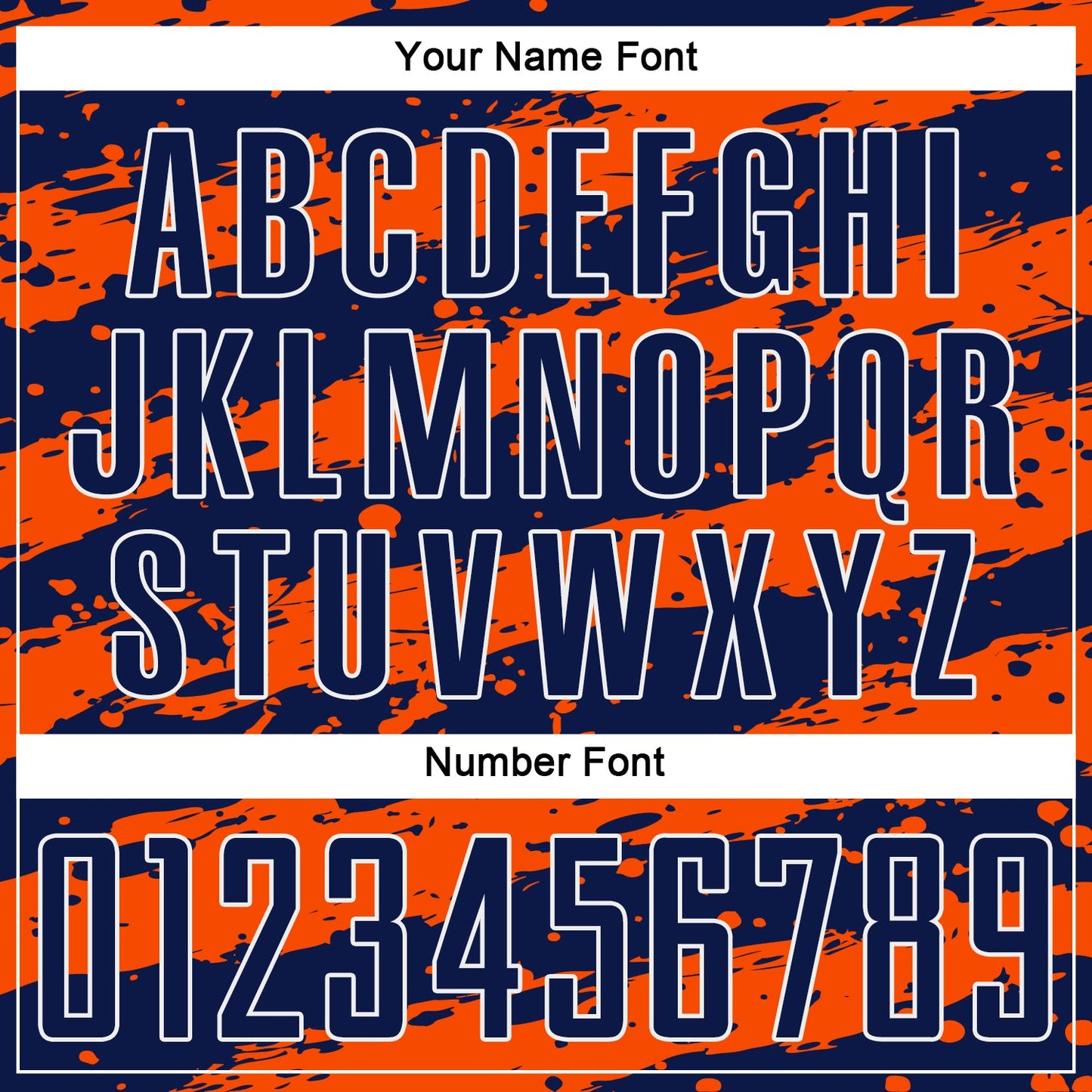 Custom Navy Orange-White Splash Sublimation Soccer Uniform Jersey - Sky-Custom