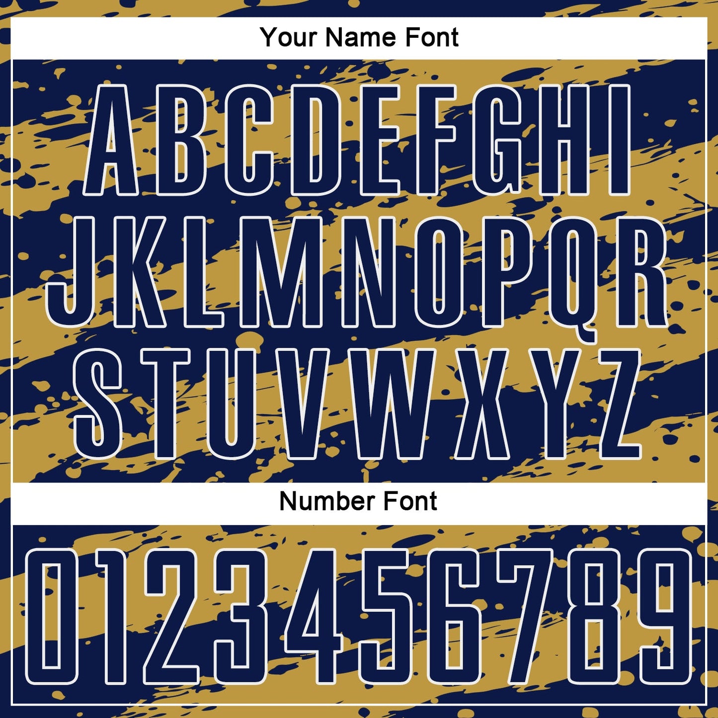 Custom Navy Old Gold-White Splash Sublimation Soccer Uniform Jersey - Sky-Custom