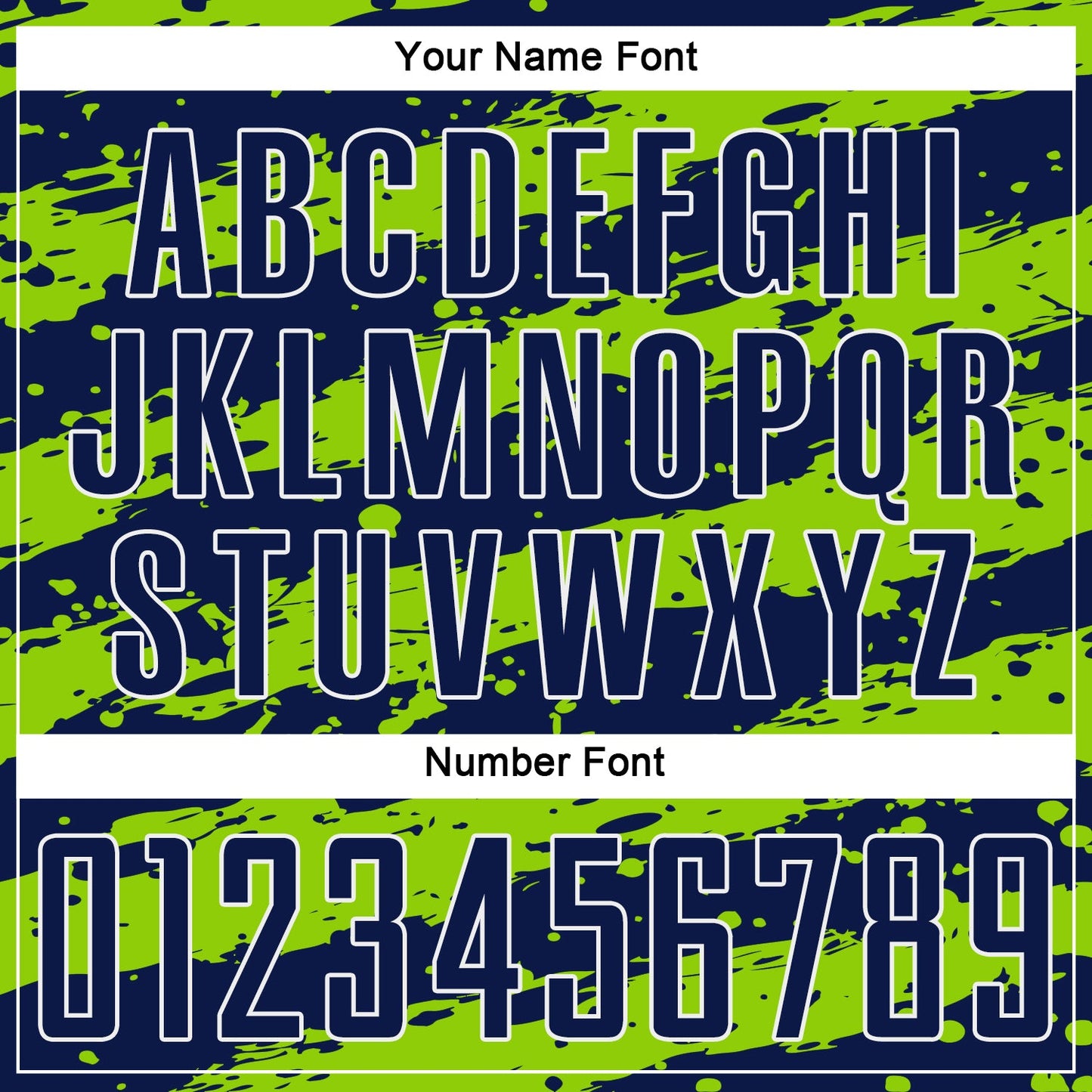 Custom Navy Neon Green-White Splash Sublimation Soccer Uniform Jersey - Sky-Custom