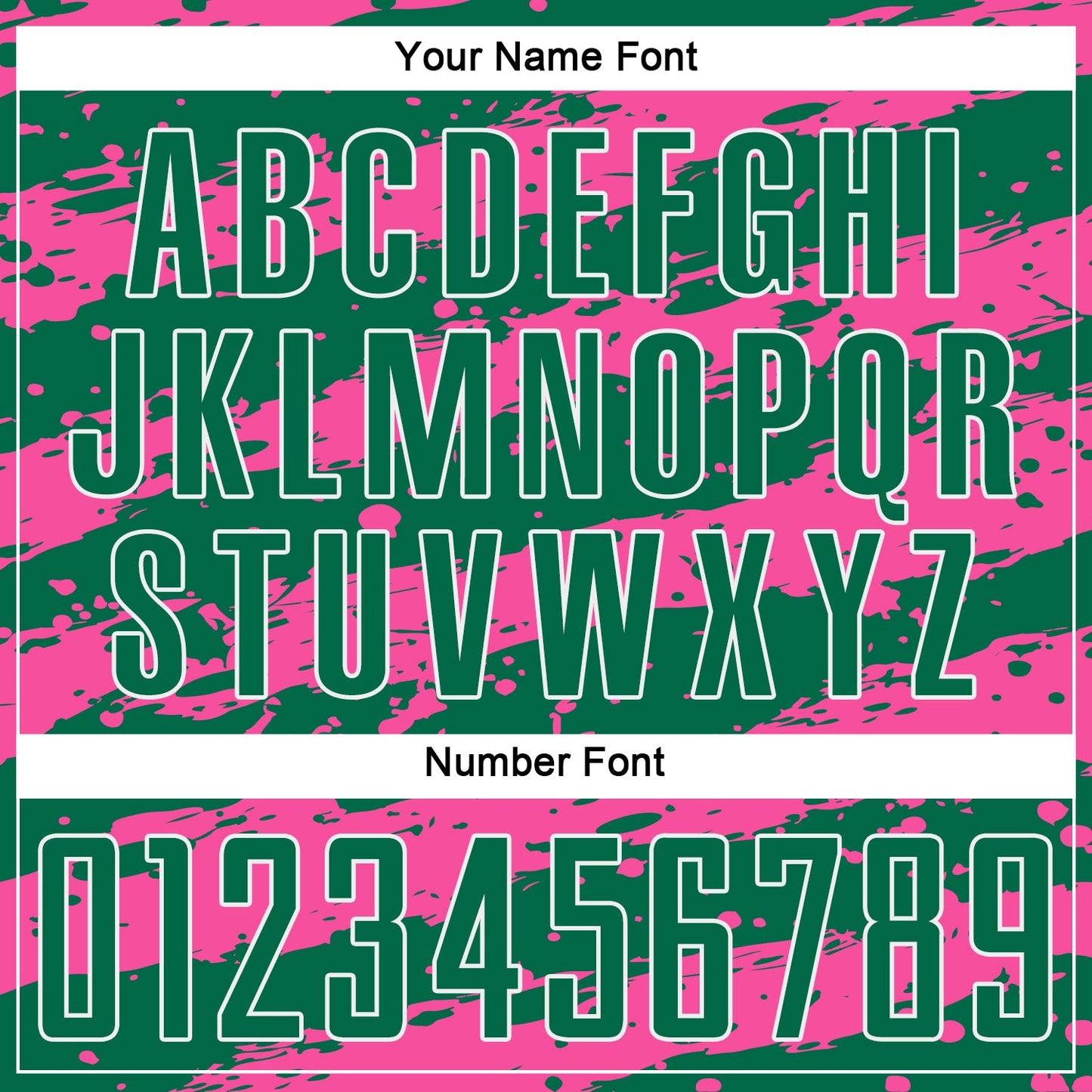 Custom Kelly Green Pink-White Splash Sublimation Soccer Uniform Jersey - Sky-Custom