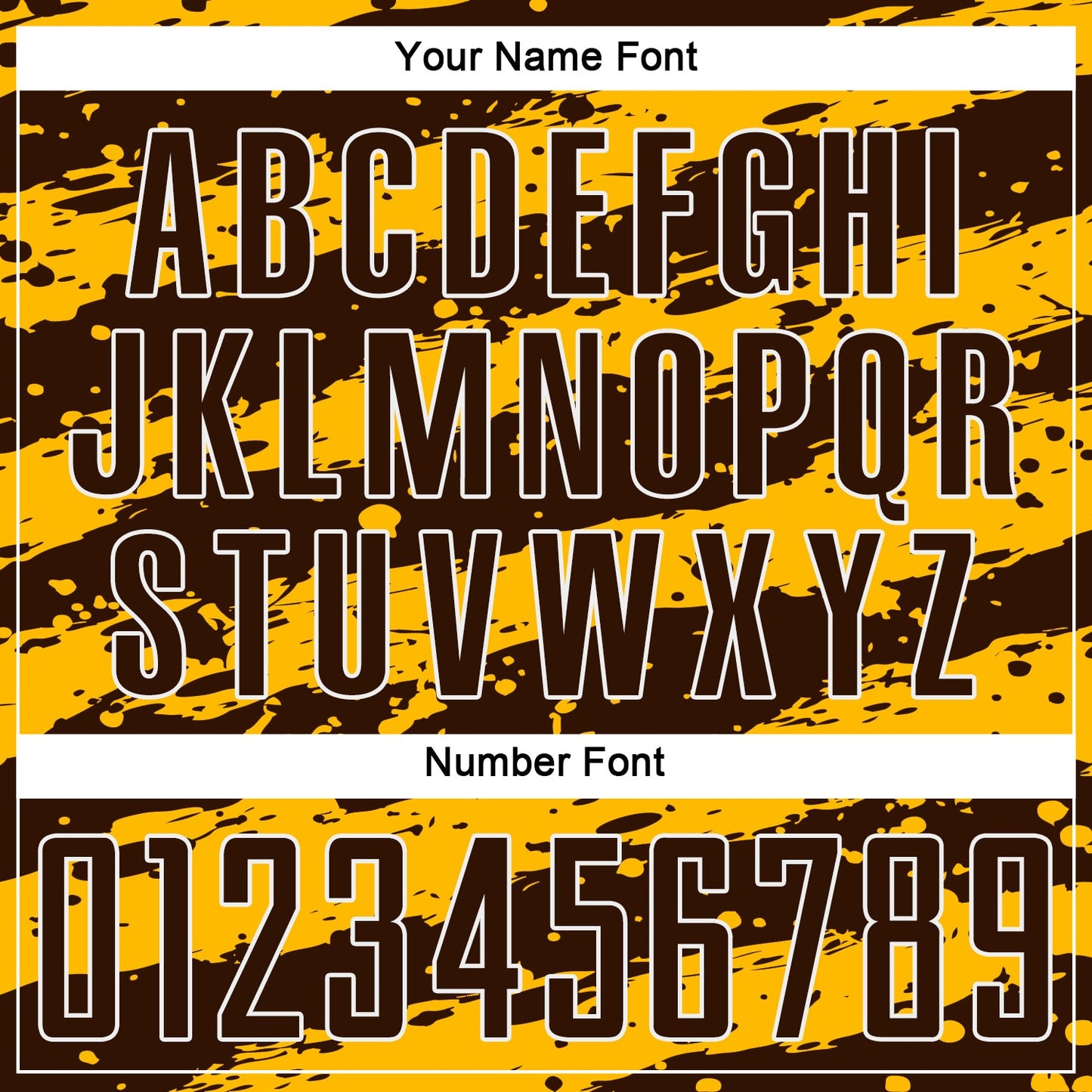 Custom Gold Brown-White Splash Sublimation Soccer Uniform Jersey - Sky-Custom