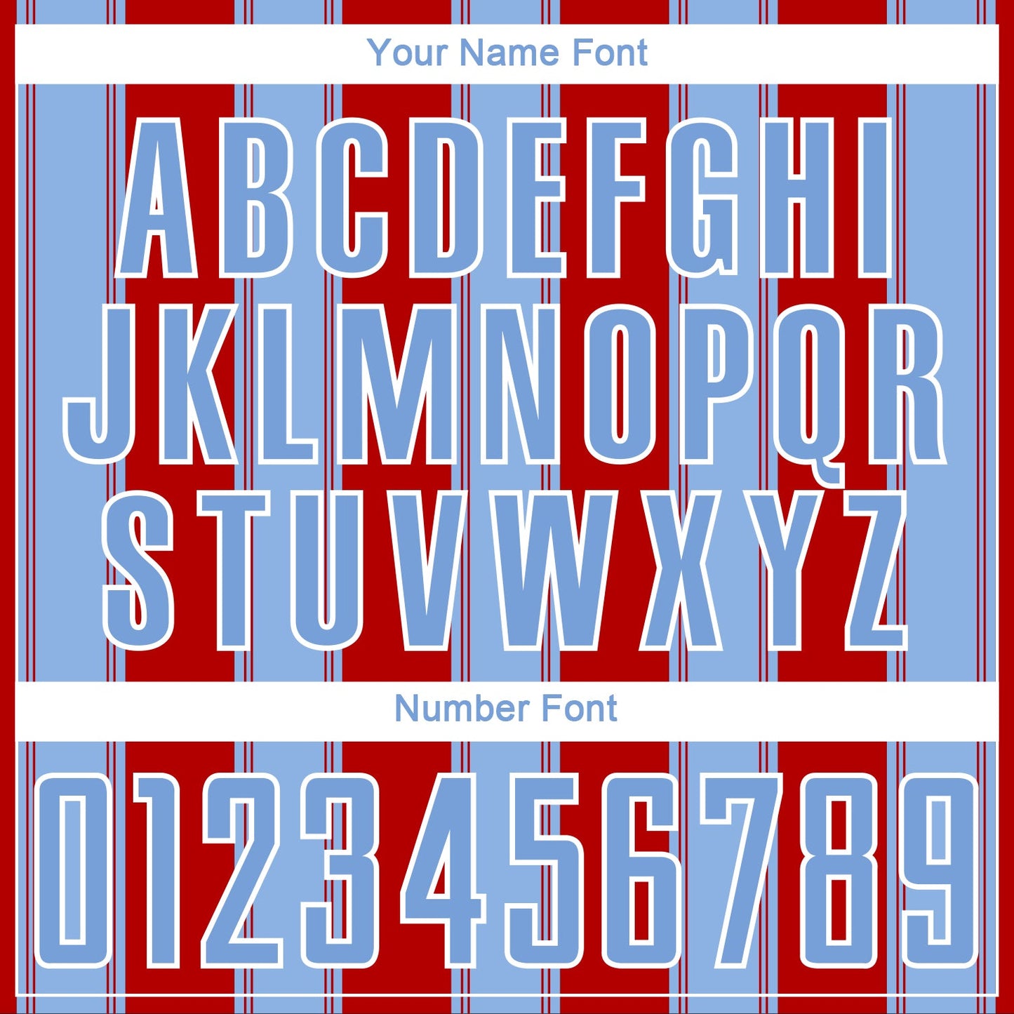 Custom Red Light Blue-White Line Sublimation Soccer Uniform Jersey - Sky-Custom