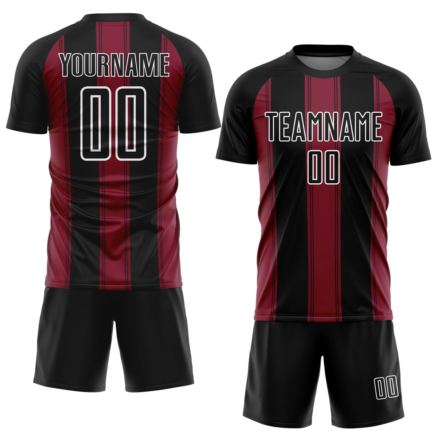 Custom Black Crimson-White Line Sublimation Soccer Uniform Jersey - Sky-Custom