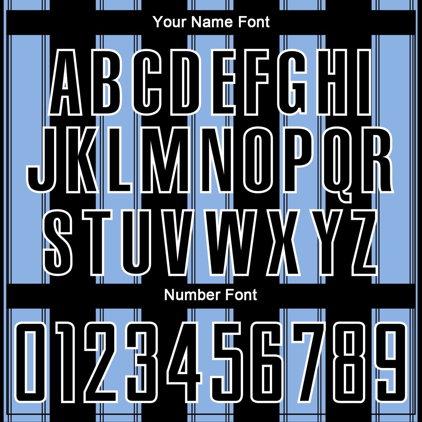 Custom Black Light Blue-White Line Sublimation Soccer Uniform Jersey - Sky-Custom