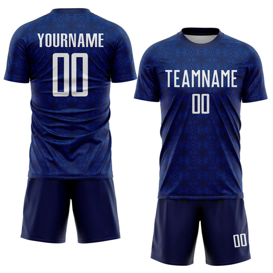 Custom Navy White-Royal Geometric Shapes Sublimation Soccer Uniform Jersey - Sky-Custom