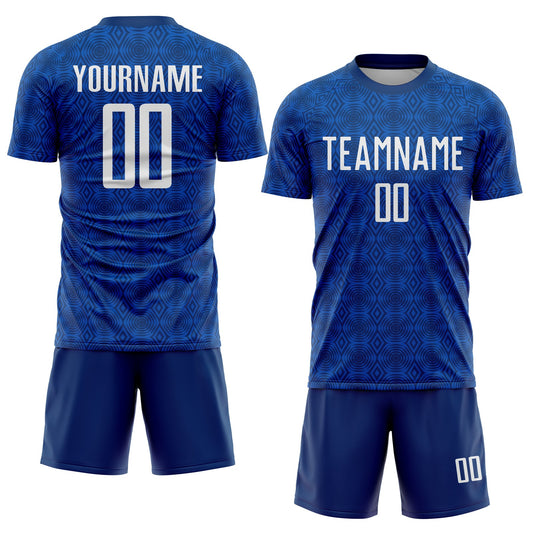Custom US Navy Blue Black Geometric Shapes Sublimation Soccer Uniform Jersey - Sky-Custom