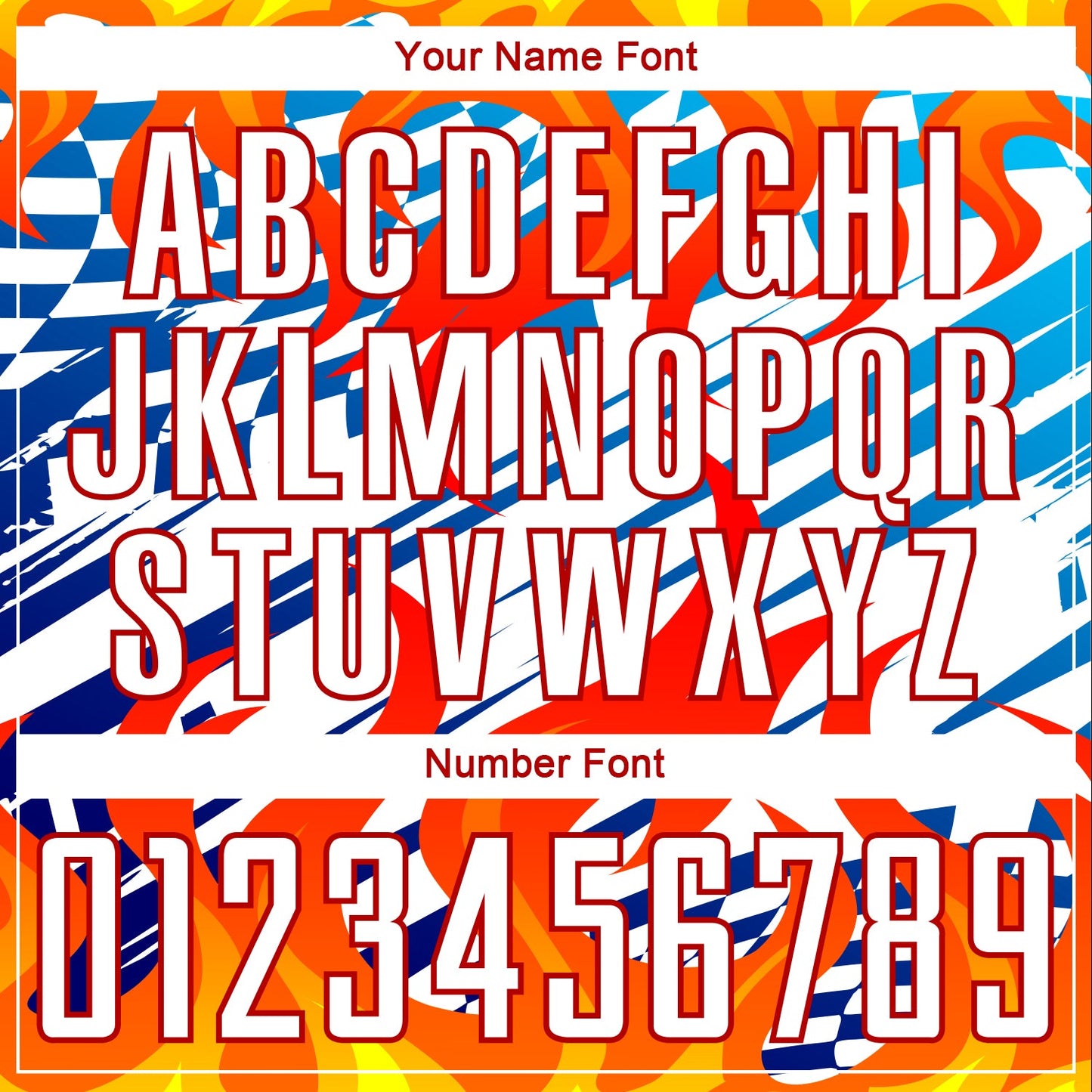 Custom White Red-Gold Flame Sublimation Soccer Uniform Jersey - Sky-Custom