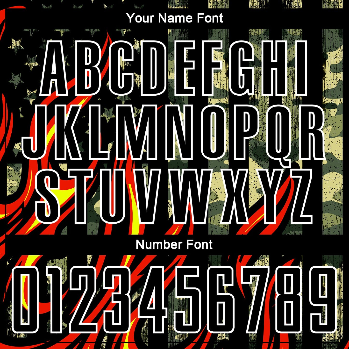 Custom Camo Black Red-Gold Flame Sublimation Salute To Service Soccer Uniform Jersey - Sky-Custom