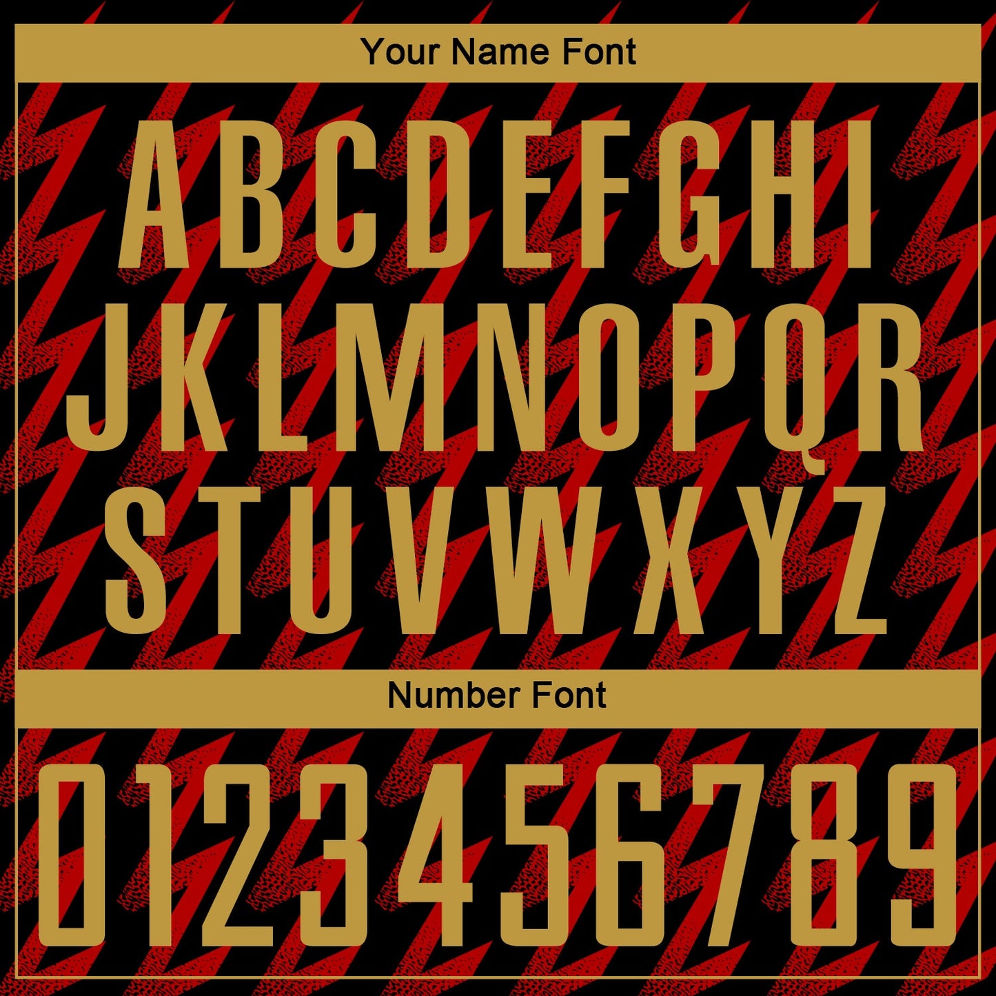 Custom Black Old Gold-Red Zigzag Shape Sublimation Soccer Uniform Jersey - Sky-Custom