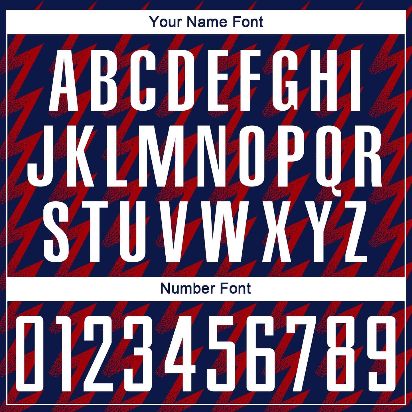 Custom Navy White-Red Zigzag Shape Sublimation Soccer Uniform Jersey - Sky-Custom