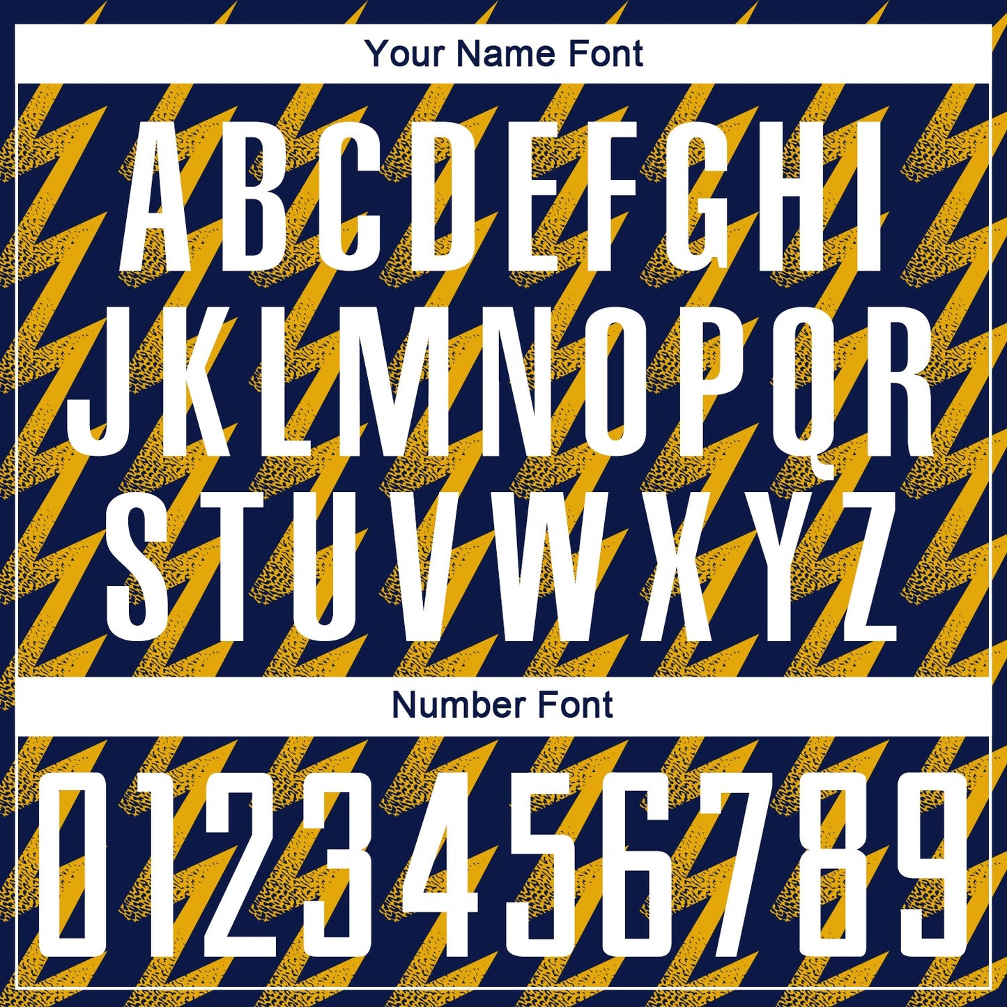 Custom Navy White-Gold Zigzag Shape Sublimation Soccer Uniform Jersey - Sky-Custom