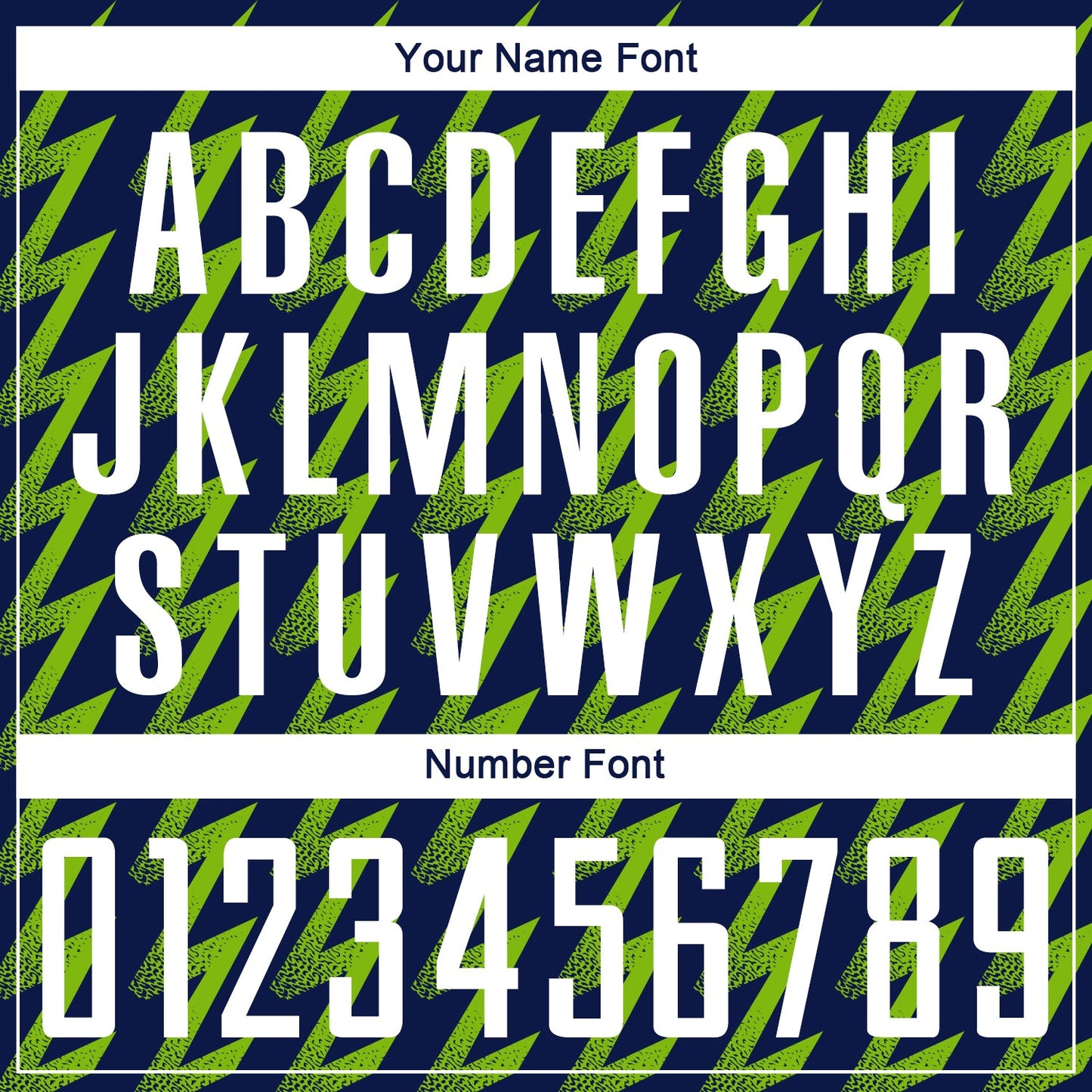 Custom Navy White-Neon Green Zigzag Shape Sublimation Soccer Uniform Jersey - Sky-Custom