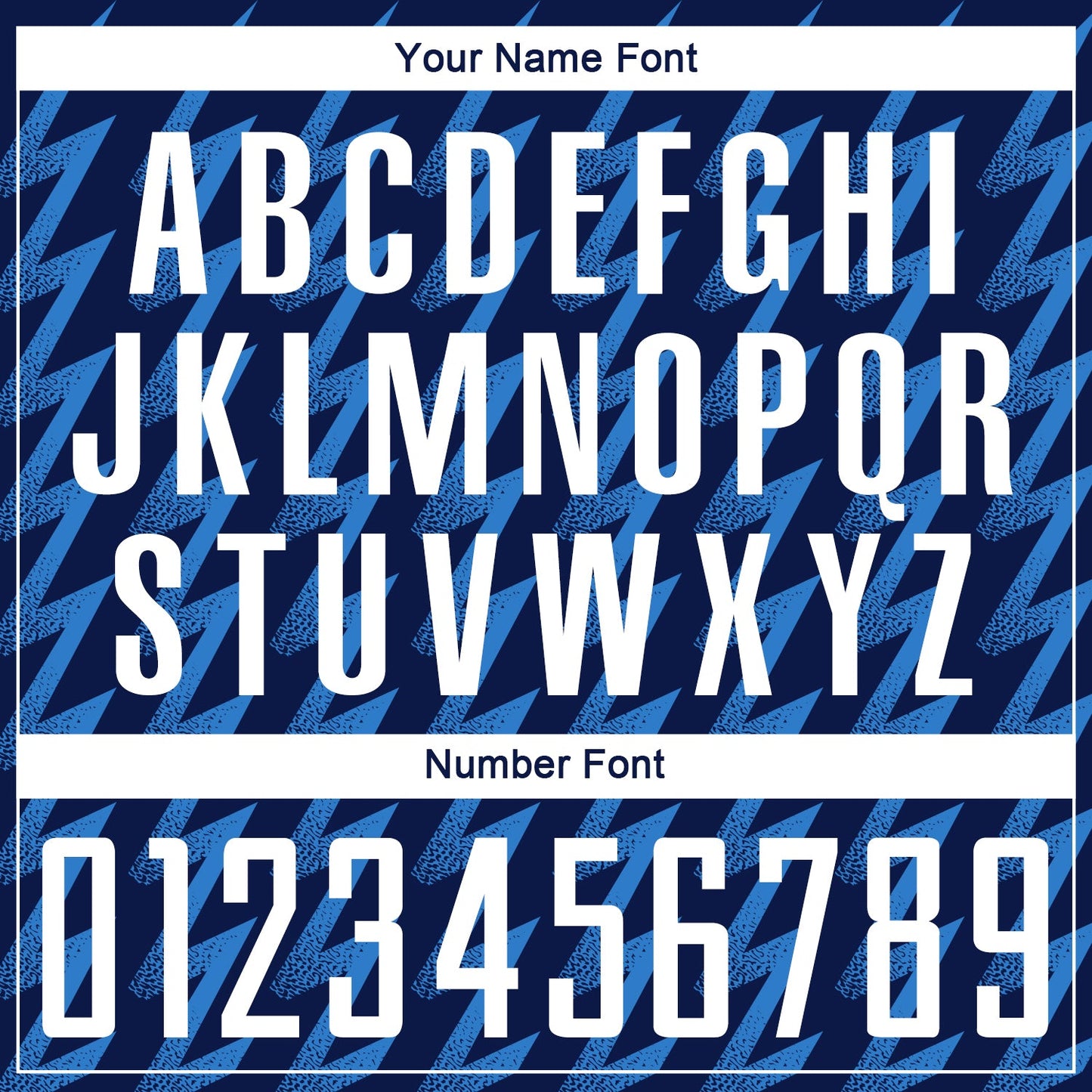 Custom Navy White-Powder Blue Zigzag Shape Sublimation Soccer Uniform Jersey - Sky-Custom