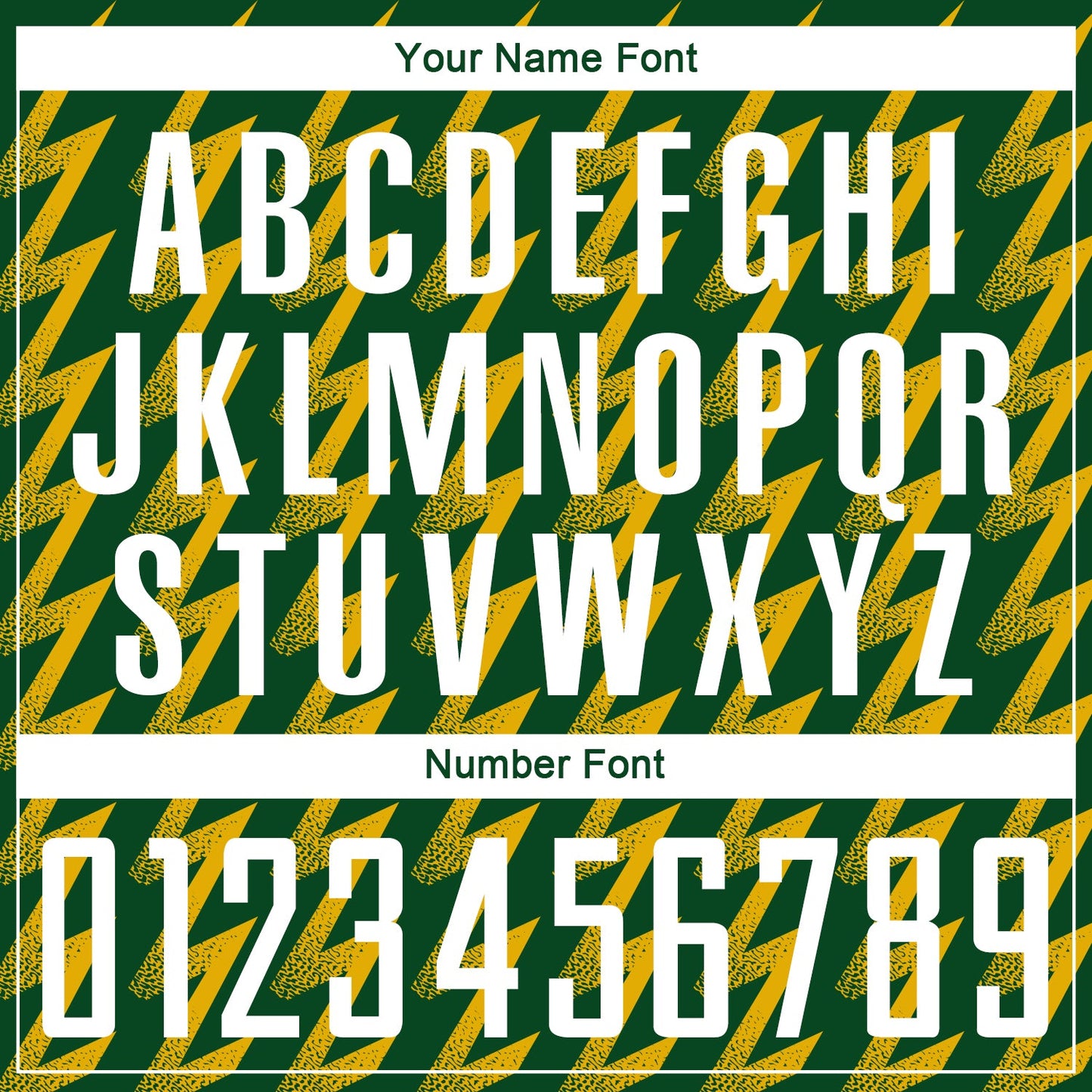 Custom Green White-Gold Zigzag Shape Sublimation Soccer Uniform Jersey - Sky-Custom