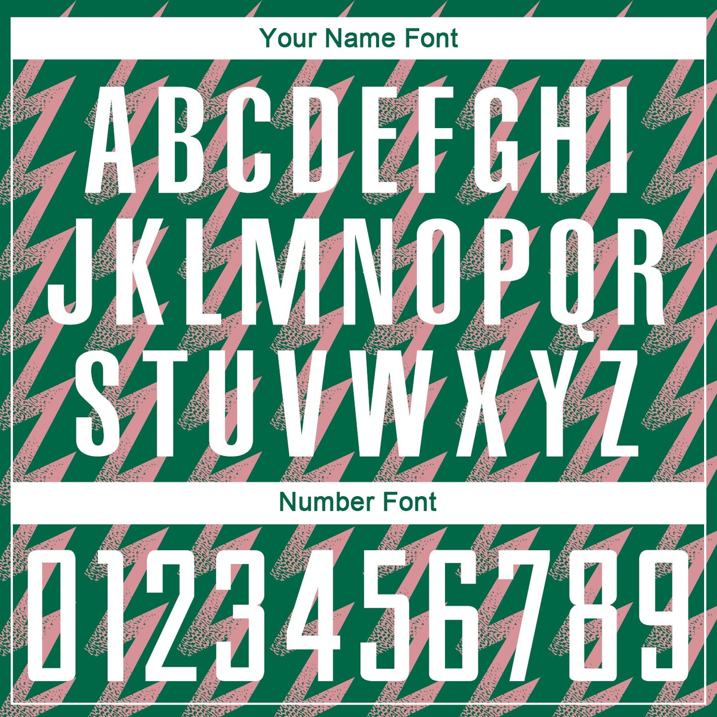 Custom Kelly Green White-Medium Pink Zigzag Shape Sublimation Soccer Uniform Jersey - Sky-Custom