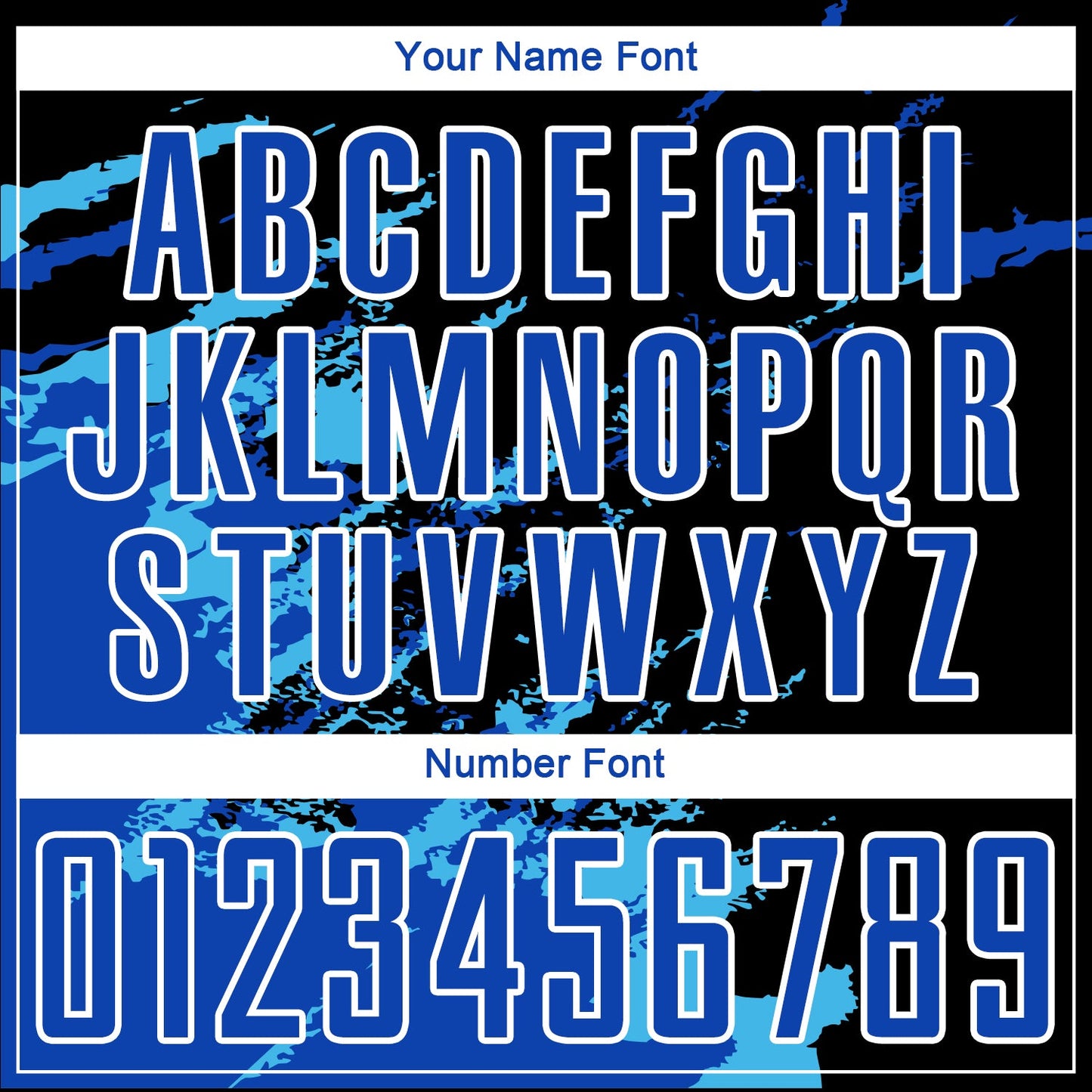 Custom Black Thunder Blue-Sky Blue Abstract Fragment Art Splash Sublimation Soccer Uniform Jersey - Sky-Custom