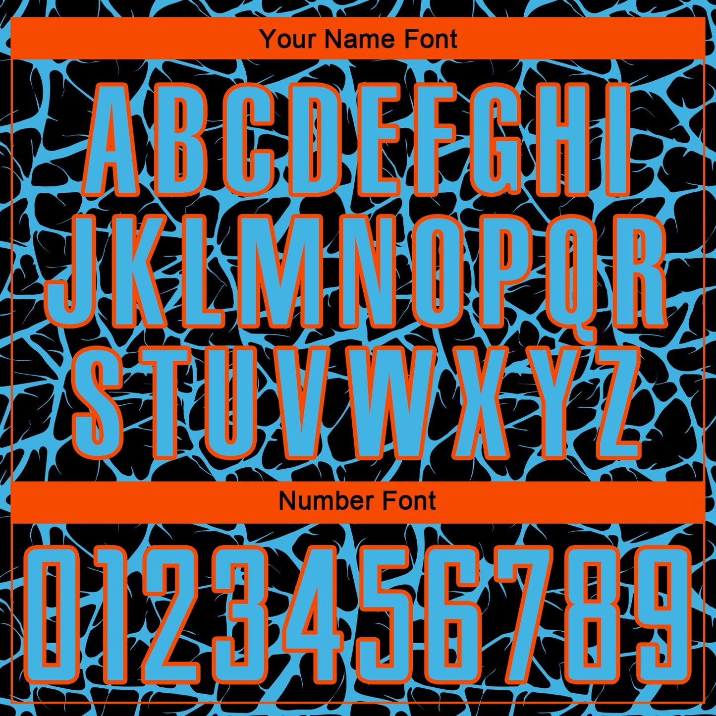 Custom Black Sky Blue-Orange Abstract Network Splash Sublimation Soccer Uniform Jersey - Sky-Custom