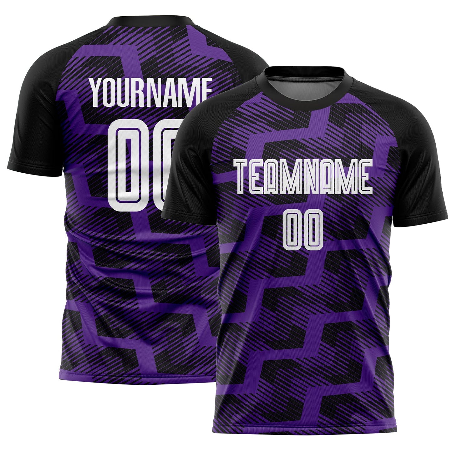 Custom Black White-Purple Line Sublimation Soccer Uniform Jersey - Sky-Custom