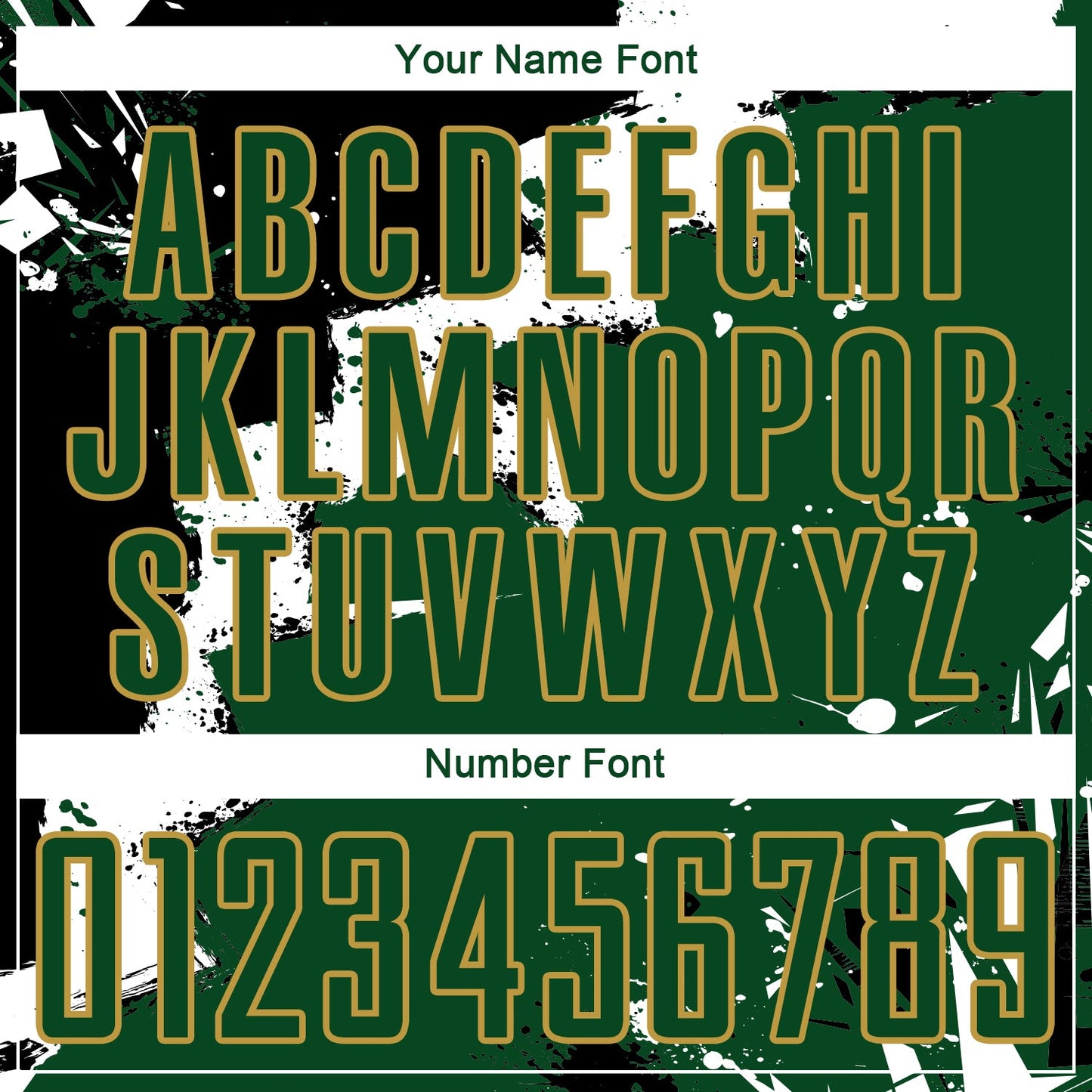 Custom Black Green-Old Gold Splash Sublimation Soccer Uniform Jersey - Sky-Custom