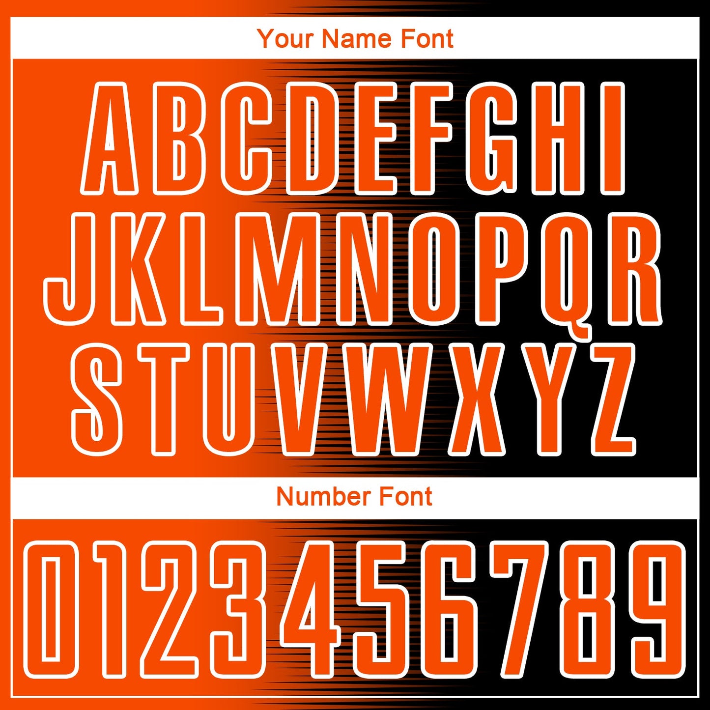 Custom Black Orange-White Gradient Line Sublimation Soccer Uniform Jersey - Sky-Custom