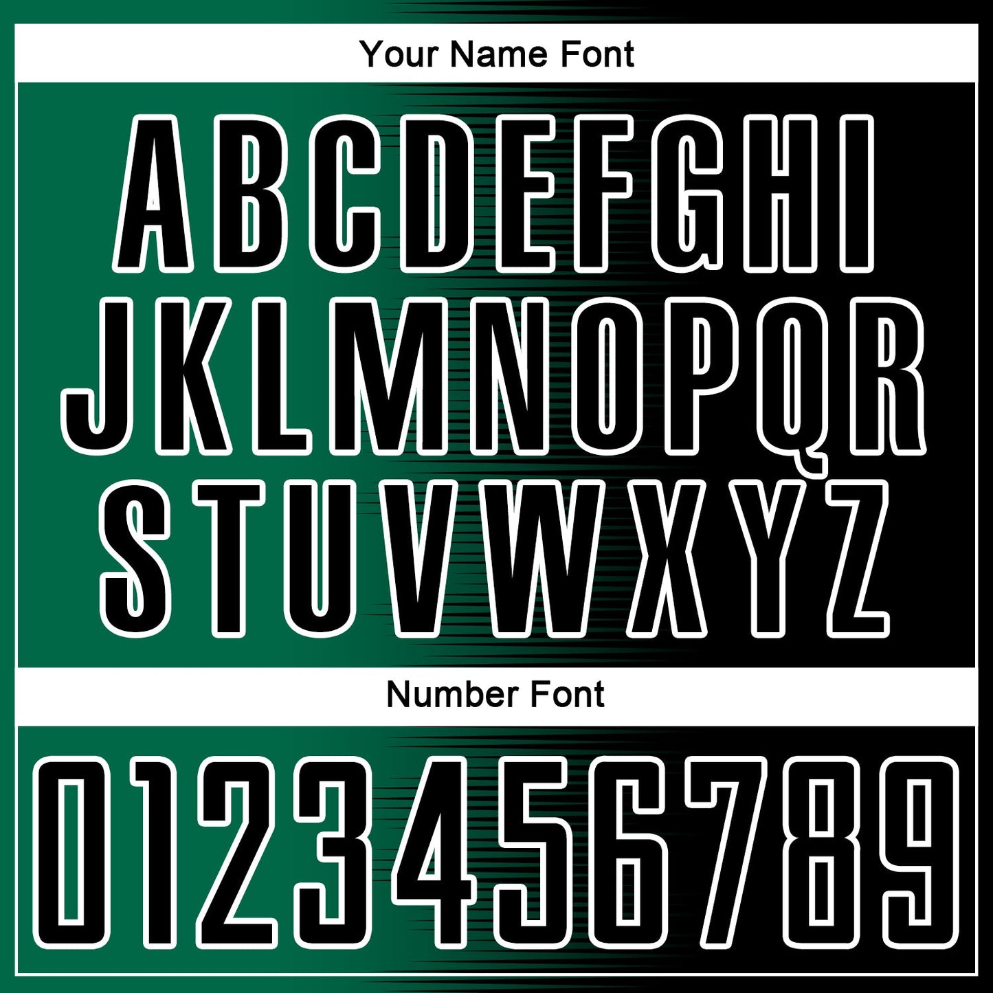 Custom Black Kelly Green-White Gradient Line Sublimation Soccer Uniform Jersey - Sky-Custom