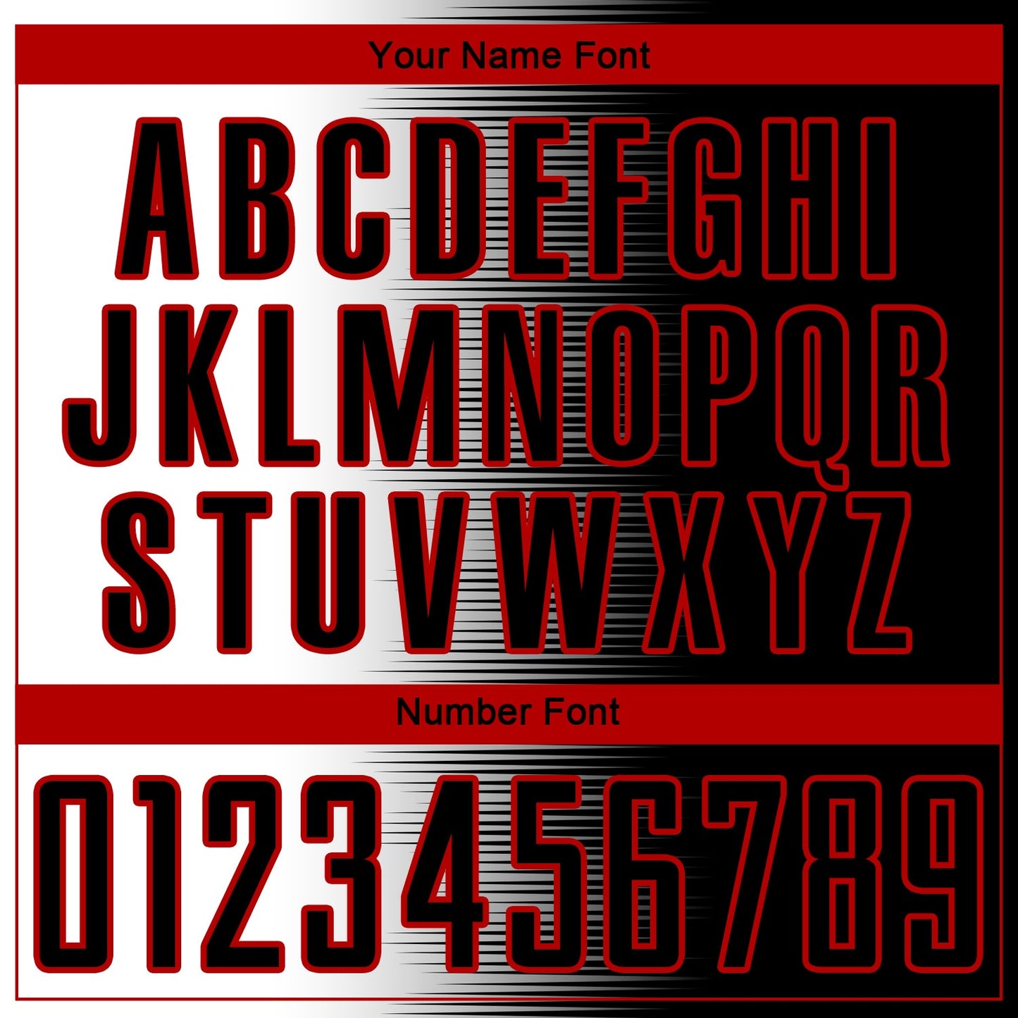 Custom Black White-Red Gradient Line Sublimation Soccer Uniform Jersey - Sky-Custom