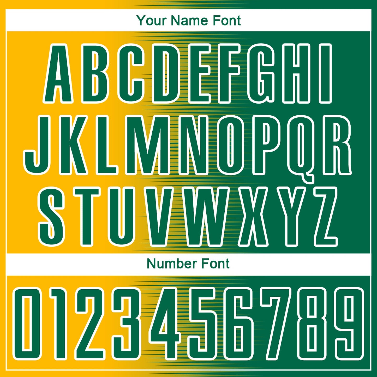 Custom Kelly Green Gold-White Gradient Line Sublimation Soccer Uniform Jersey - Sky-Custom