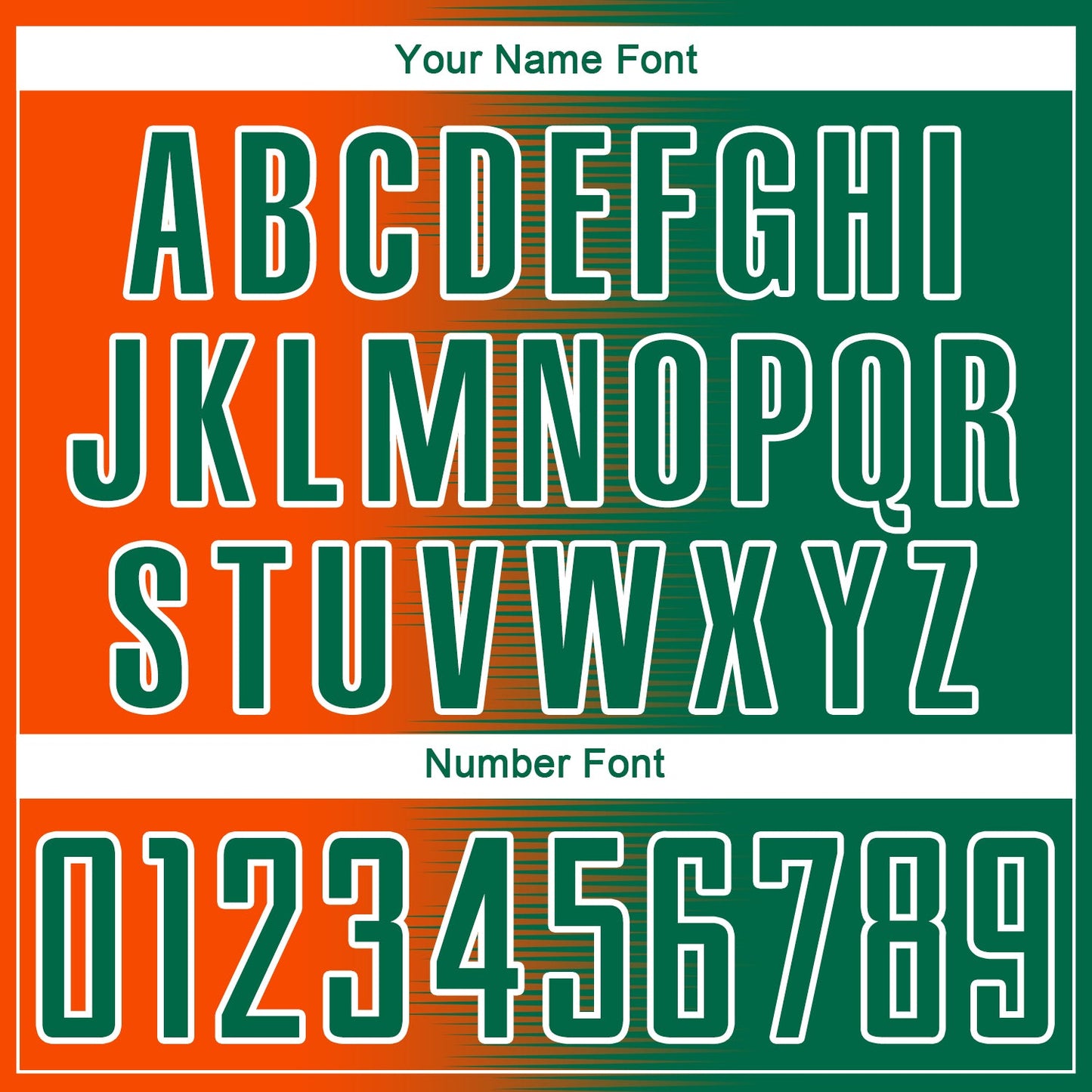 Custom Kelly Green Orange-White Gradient Line Sublimation Soccer Uniform Jersey - Sky-Custom