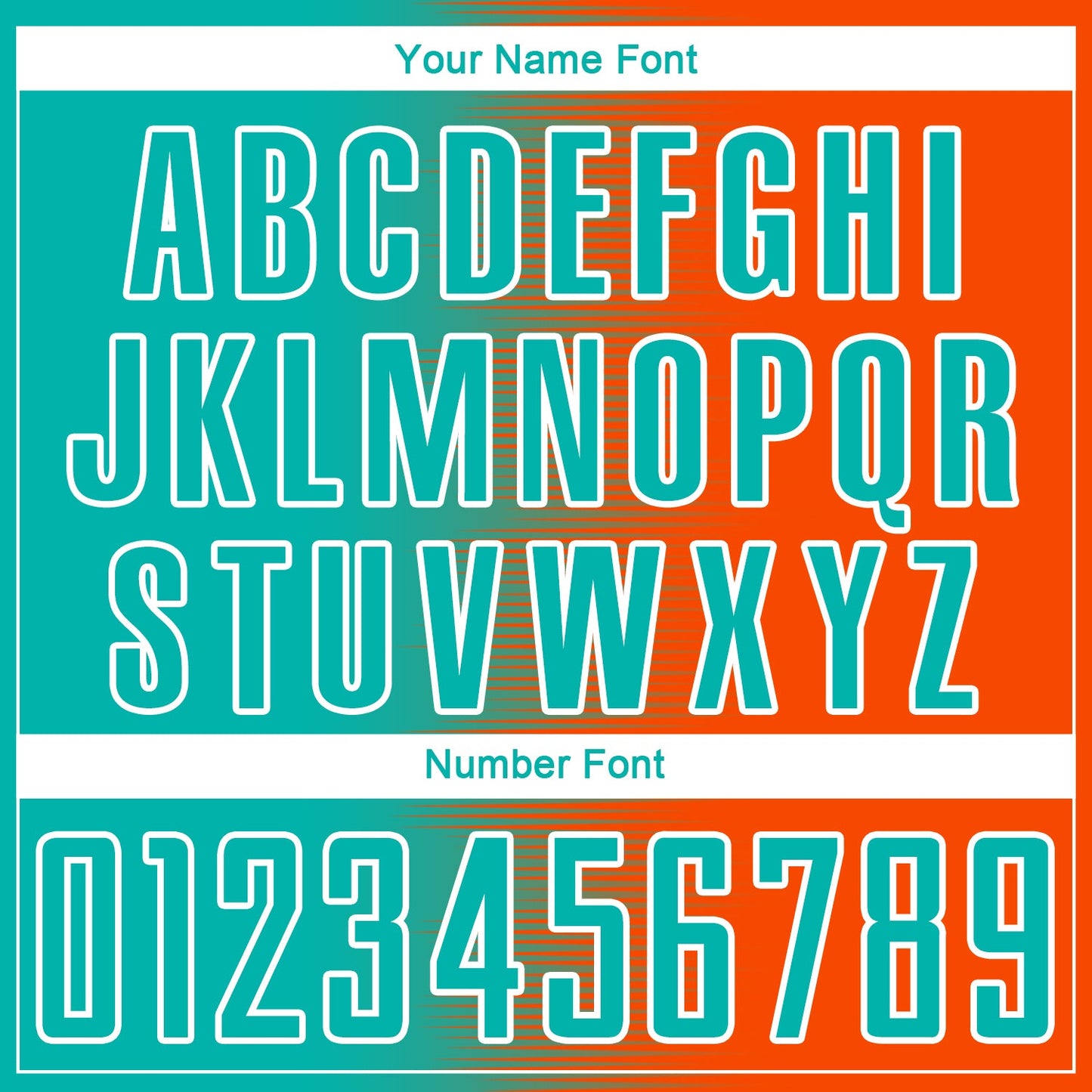 Custom Orange Aqua-White Gradient Line Sublimation Soccer Uniform Jersey - Sky-Custom