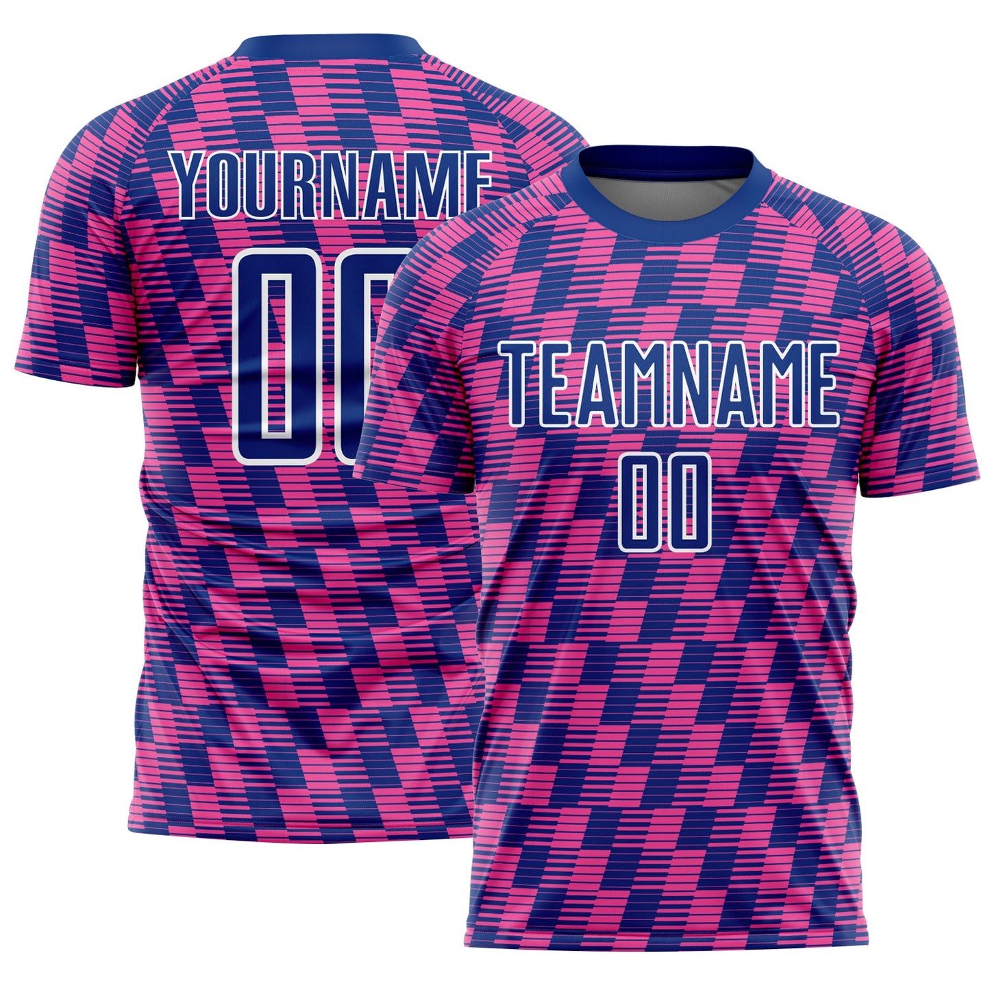 Custom Royal Pink-White Line Sublimation Soccer Uniform Jersey - Sky-Custom