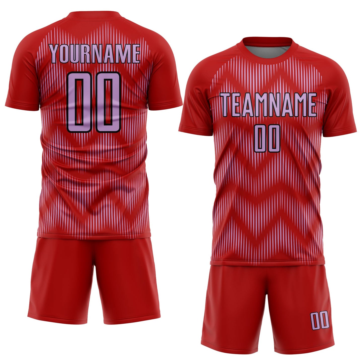 Custom Red Medium Purple-Black Line Sublimation Soccer Uniform Jersey - Sky-Custom
