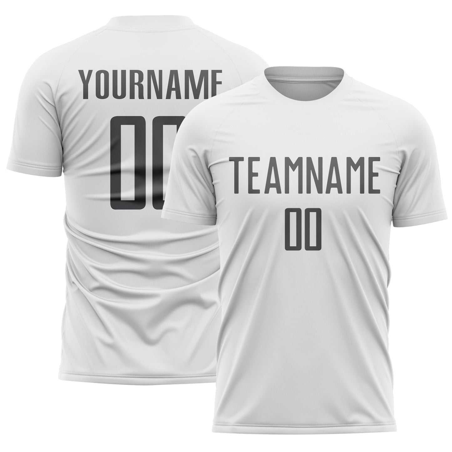 Custom White Steel Gray Sublimation Soccer Uniform Jersey - Sky-Custom