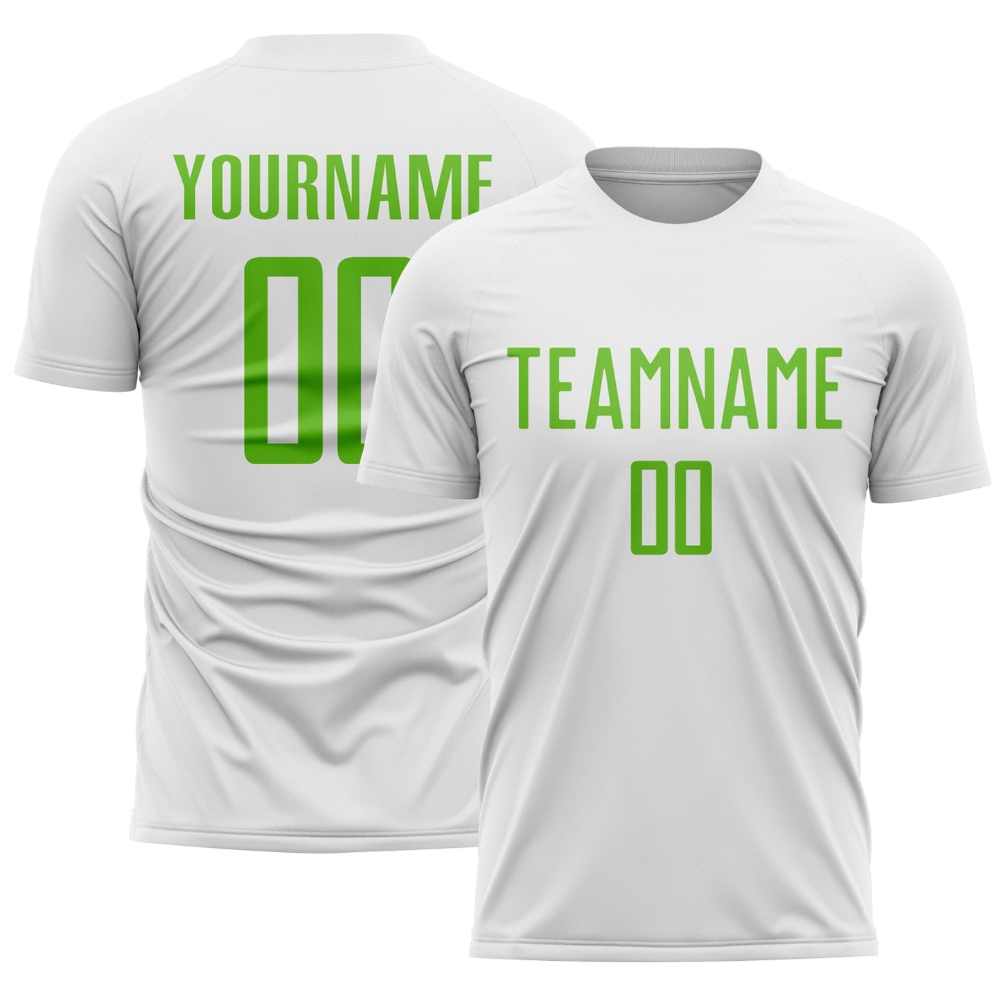 Custom White Aurora Green Sublimation Soccer Uniform Jersey - Sky-Custom