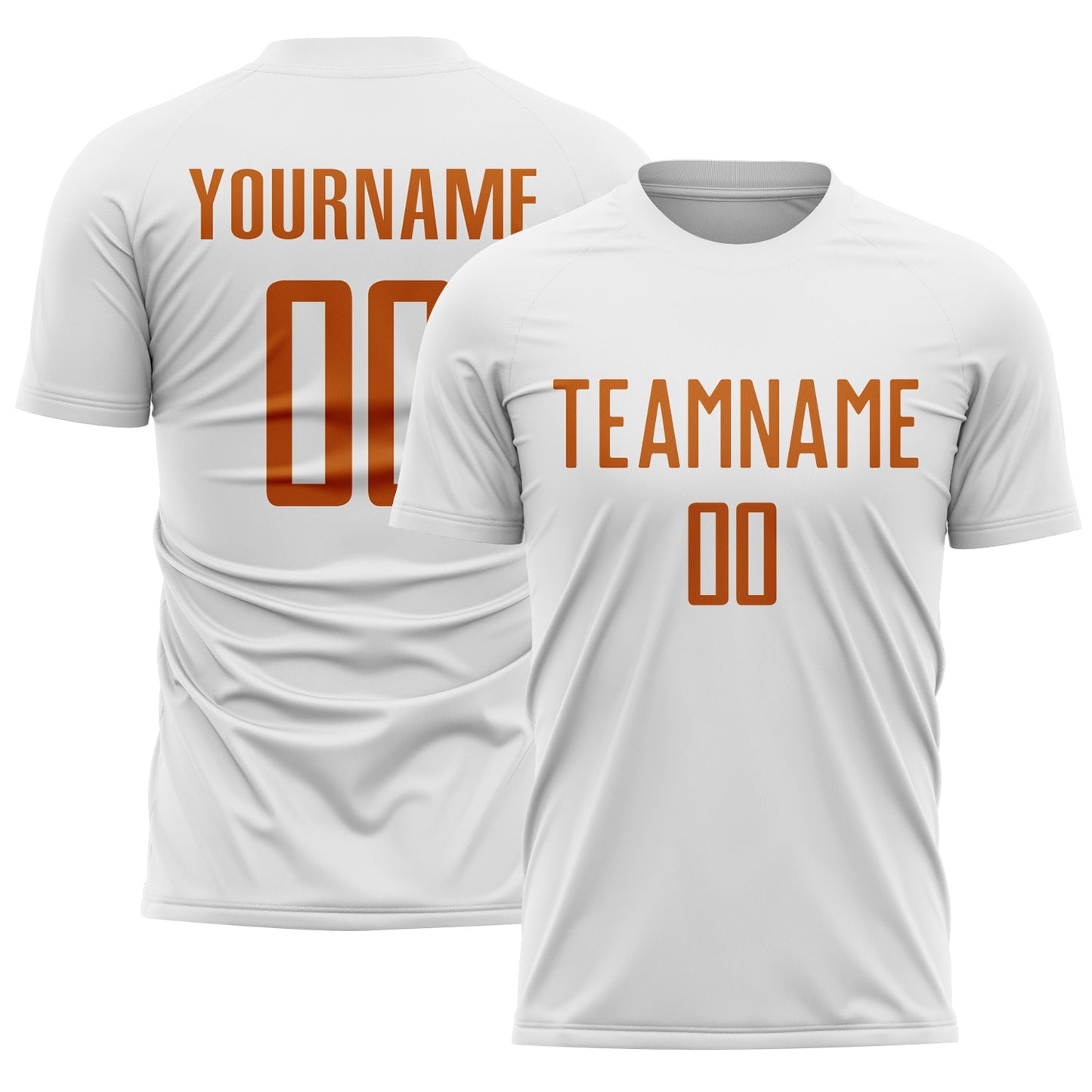 Custom White Texas Orange Sublimation Soccer Uniform Jersey - Sky-Custom