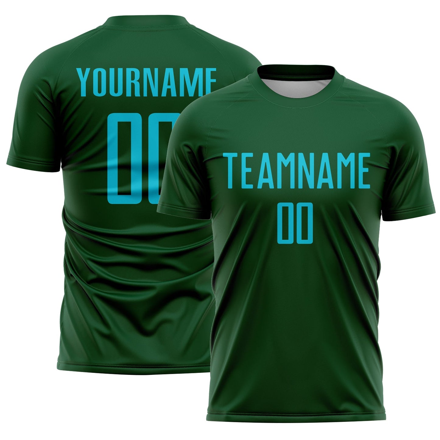 Custom Green Lakes Blue Sublimation Soccer Uniform Jersey - Sky-Custom