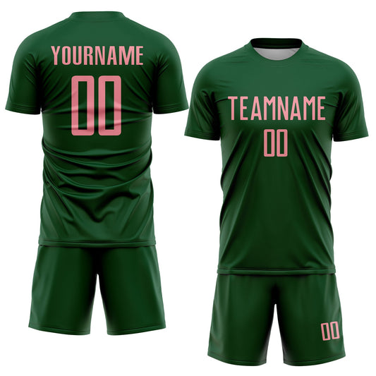Custom Green Medium Pink Sublimation Soccer Uniform Jersey - Sky-Custom