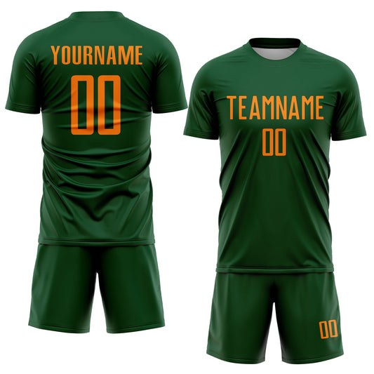 Custom Green Bay Orange Sublimation Soccer Uniform Jersey - Sky-Custom