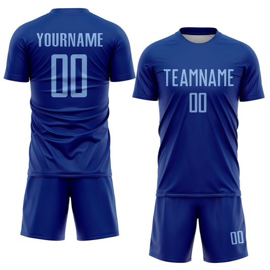 Custom Royal Light Blue Sublimation Soccer Uniform Jersey - Sky-Custom