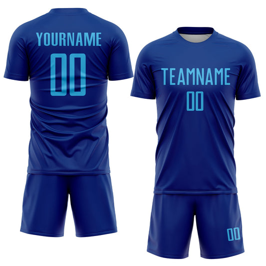 Custom Royal Sky Blue Sublimation Soccer Uniform Jersey - Sky-Custom