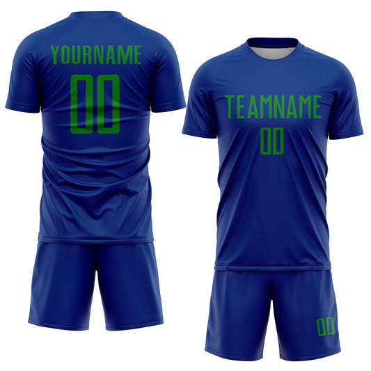 Custom Royal Grass Green Sublimation Soccer Uniform Jersey - Sky-Custom